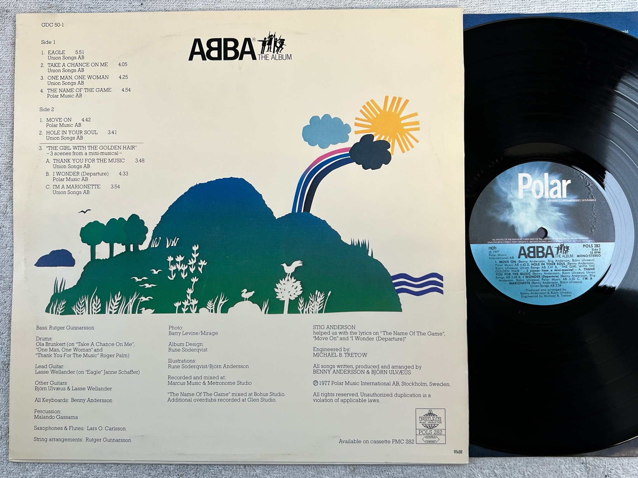 Omslagsbild för skivan ABBA the album LP -77 Swe POLAR POLS 282