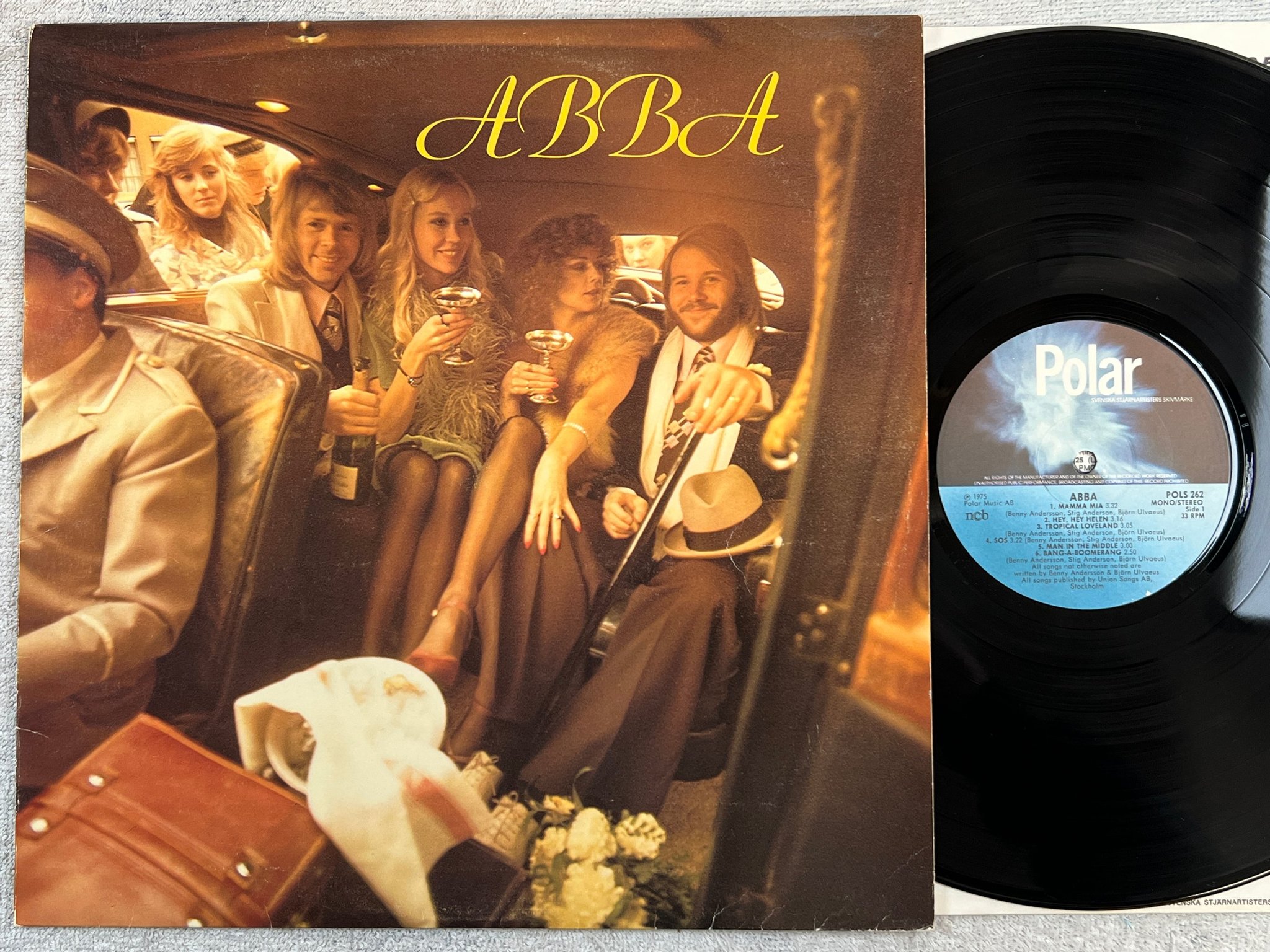 Omslagsbild för skivan ABBA s/t LP -75 Swe POLAR POLS 262