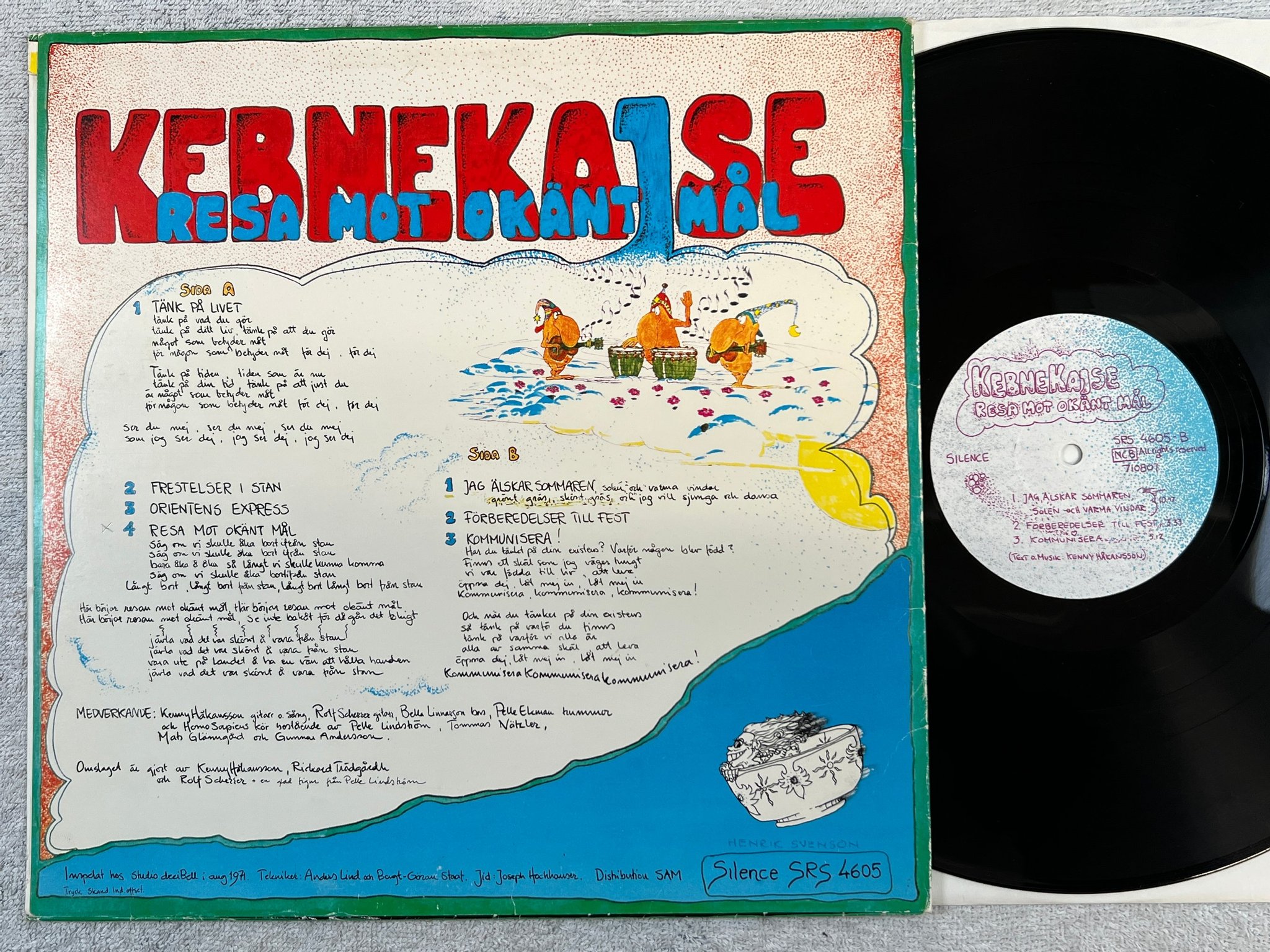 Omslagsbild för skivan KEBNEKAJSE resa mot okänt mål LP -71 Swe SILENCE SRS 4605