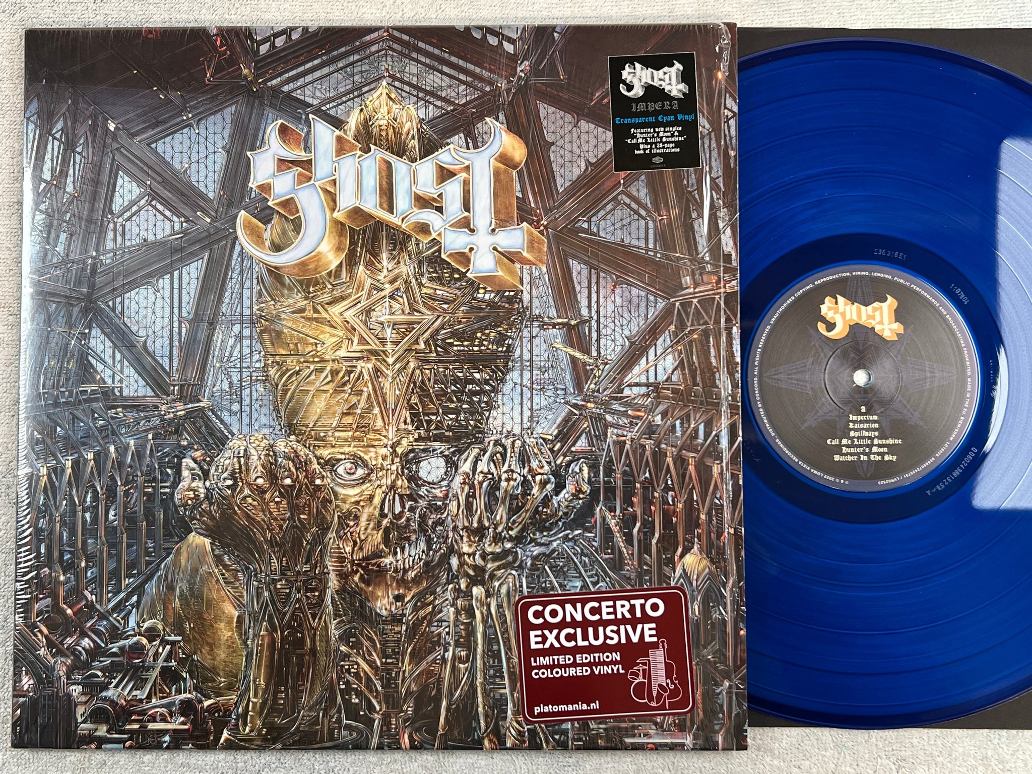 Omslagsbild för skivan GHOST Impera LP 2022 LOMA VISTA LVR02523 cyan edition 
