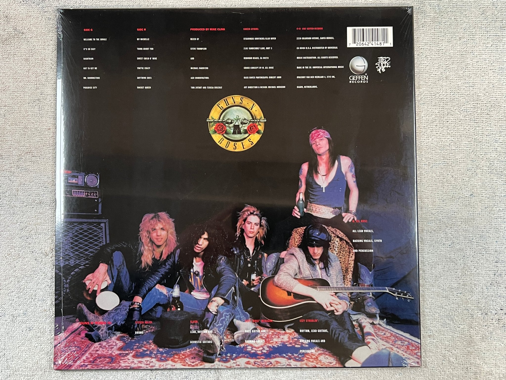 Omslagsbild för skivan GUNS N ROSES Appetite For Destruction LP EU re GEFFEN 00720642414811 sealed