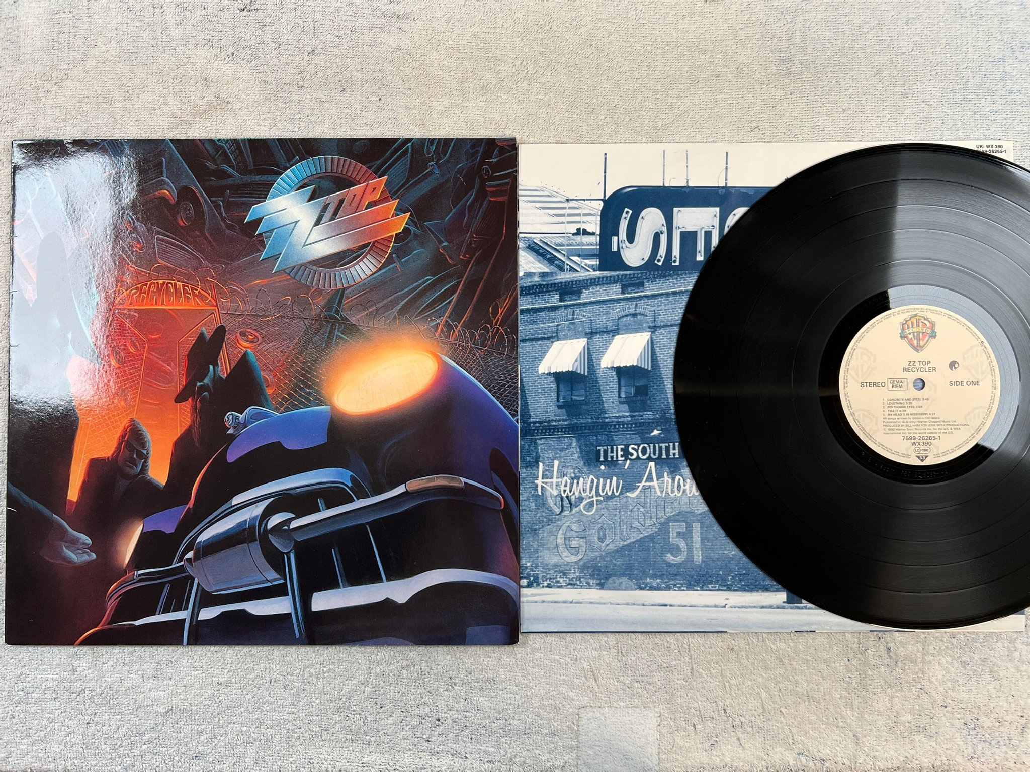 Omslagsbild för skivan ZZ TOP recycler LP -90 Ger WARNER BROS 7599-26265-1