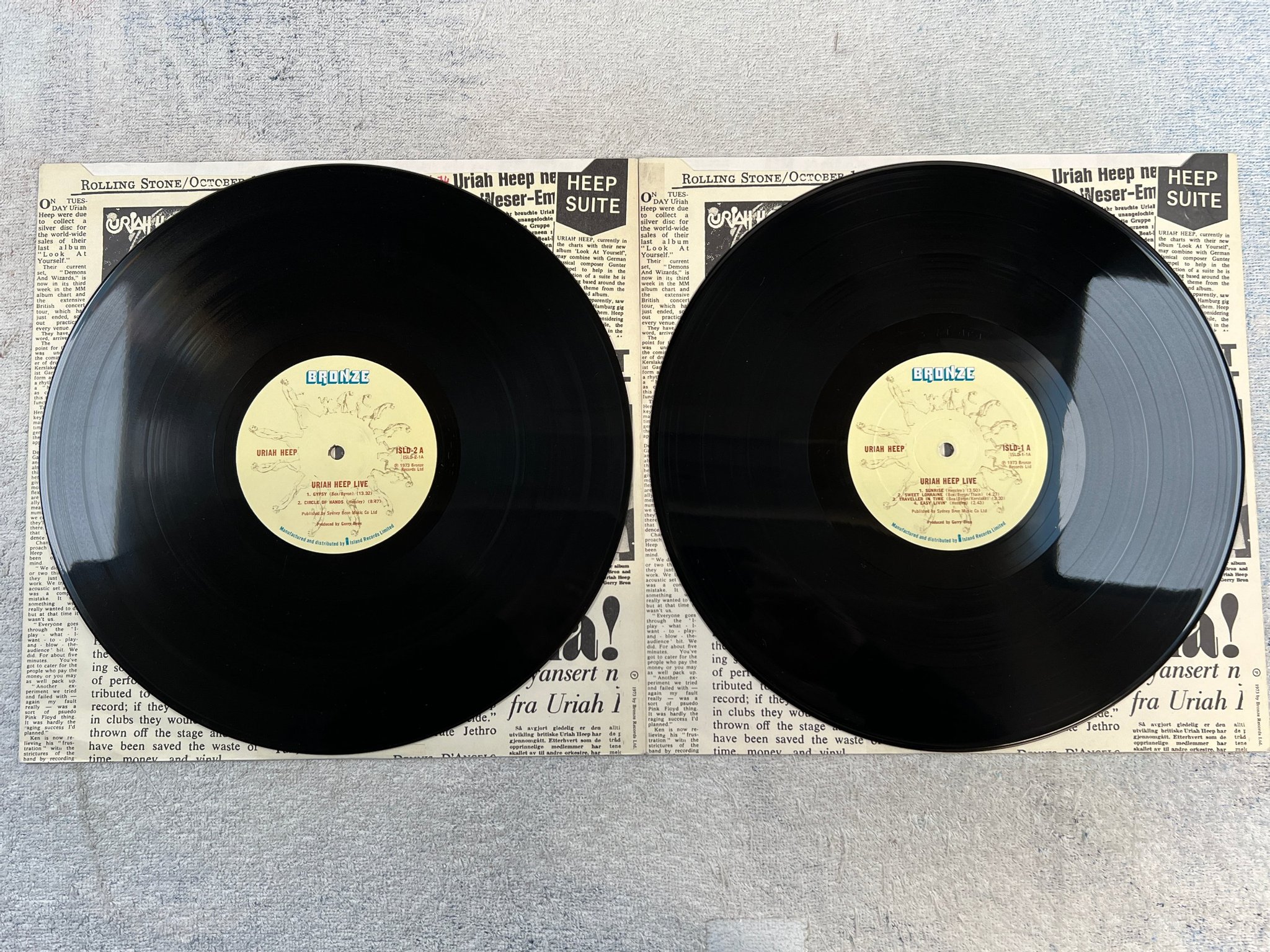 Omslagsbild för skivan URIAH HEEP live 2xLP -73  BRONZE ILSD-1