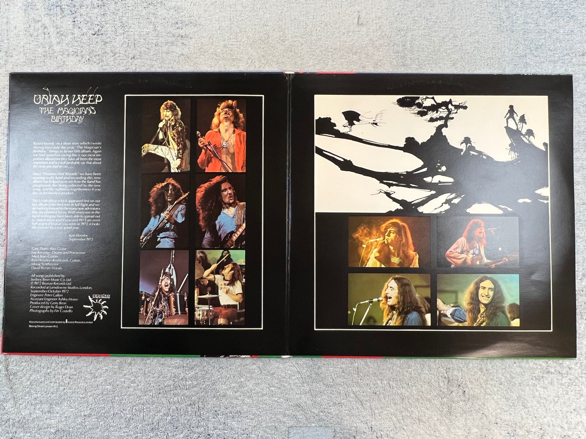 Omslagsbild för skivan URIAH HEEP the magicians birthday LP -72 BRONZE ILPS 9213