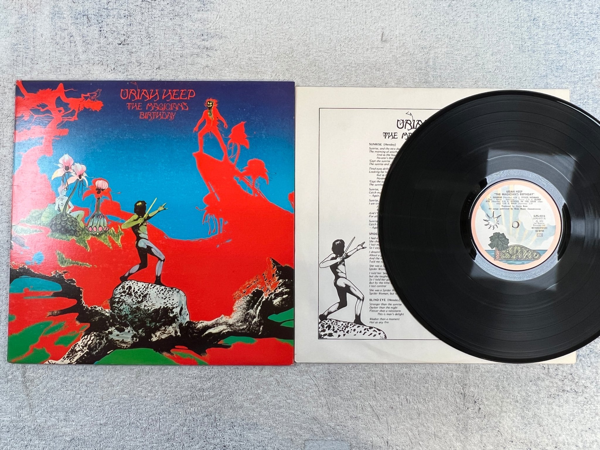 Omslagsbild för skivan URIAH HEEP the magicians birthday LP -72 BRONZE ILPS 9213