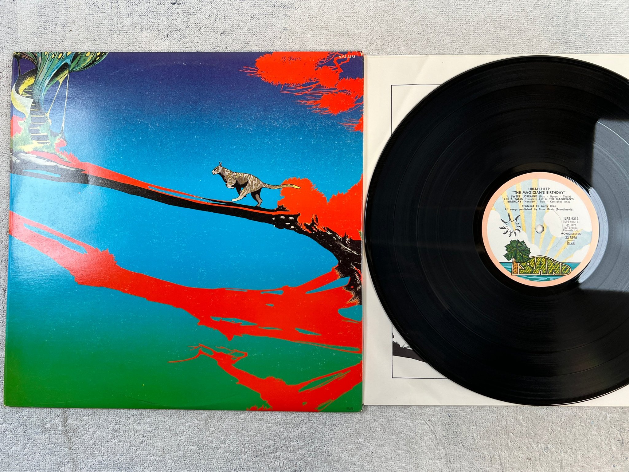 Omslagsbild för skivan URIAH HEEP the magicians birthday LP -72 BRONZE ILPS 9213