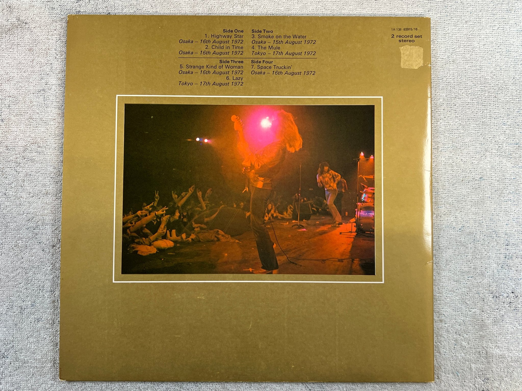 Omslagsbild för skivan DEEP PURPLE made in Japan 2xLP EEC PURPLE 1A 138-93915