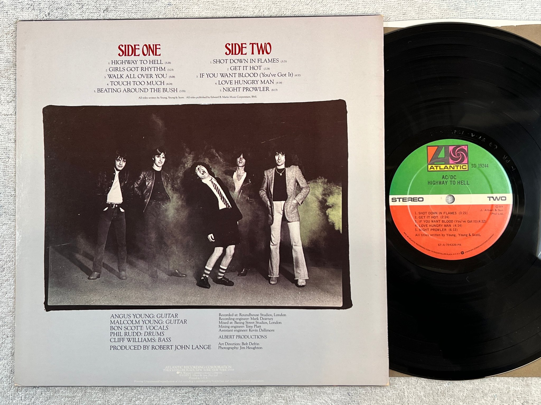 Omslagsbild för skivan AC/DC highway to hell LP -79 US ATLANTIC SD 19244