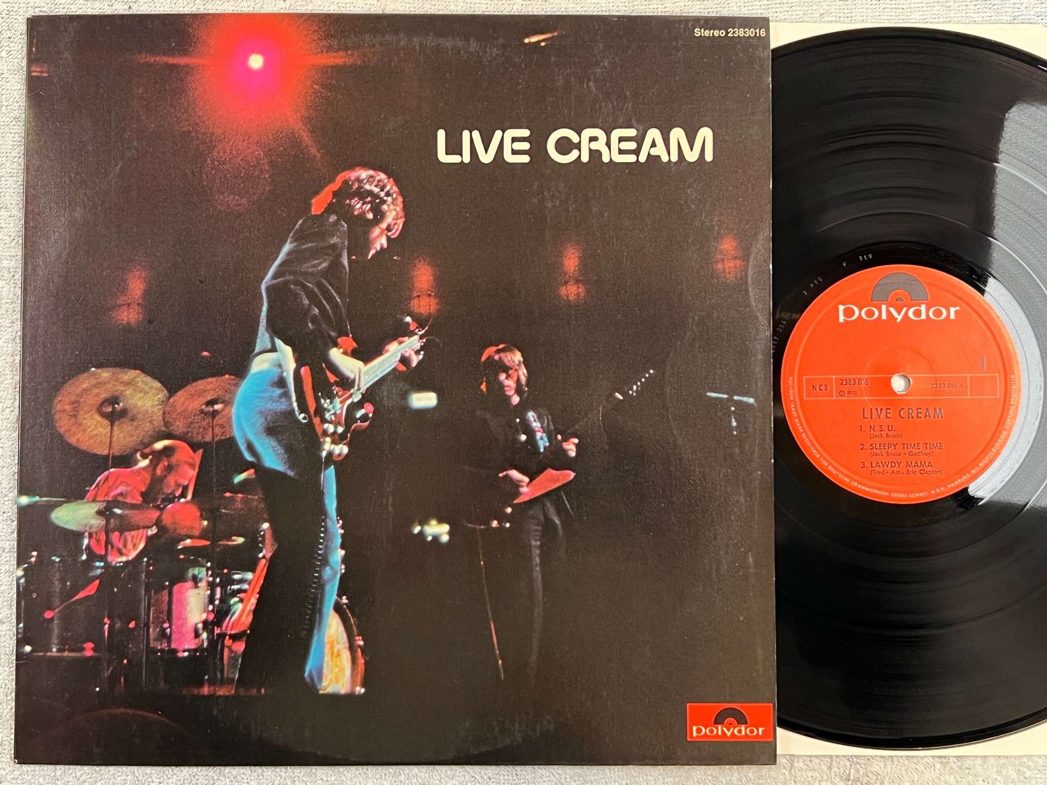 Omslagsbild för skivan CREAM live LP -70 ncb POLYDOR 2383016
