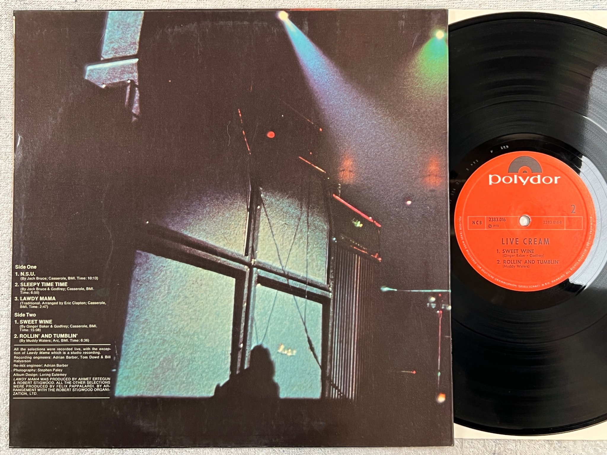 Omslagsbild för skivan CREAM live LP -70 ncb POLYDOR 2383016