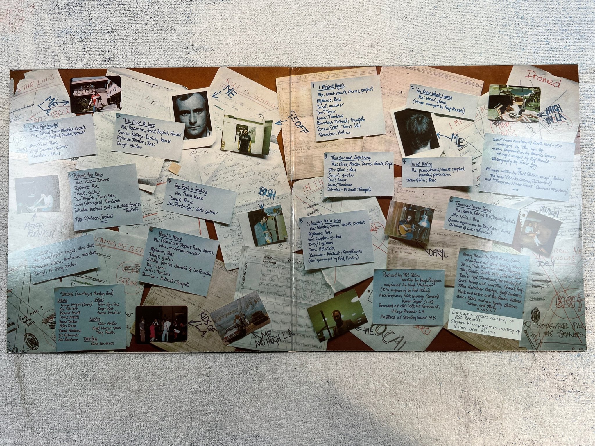 Omslagsbild för skivan PHIL COLLINS face value LP -81 US ATLANTIC SD 16029