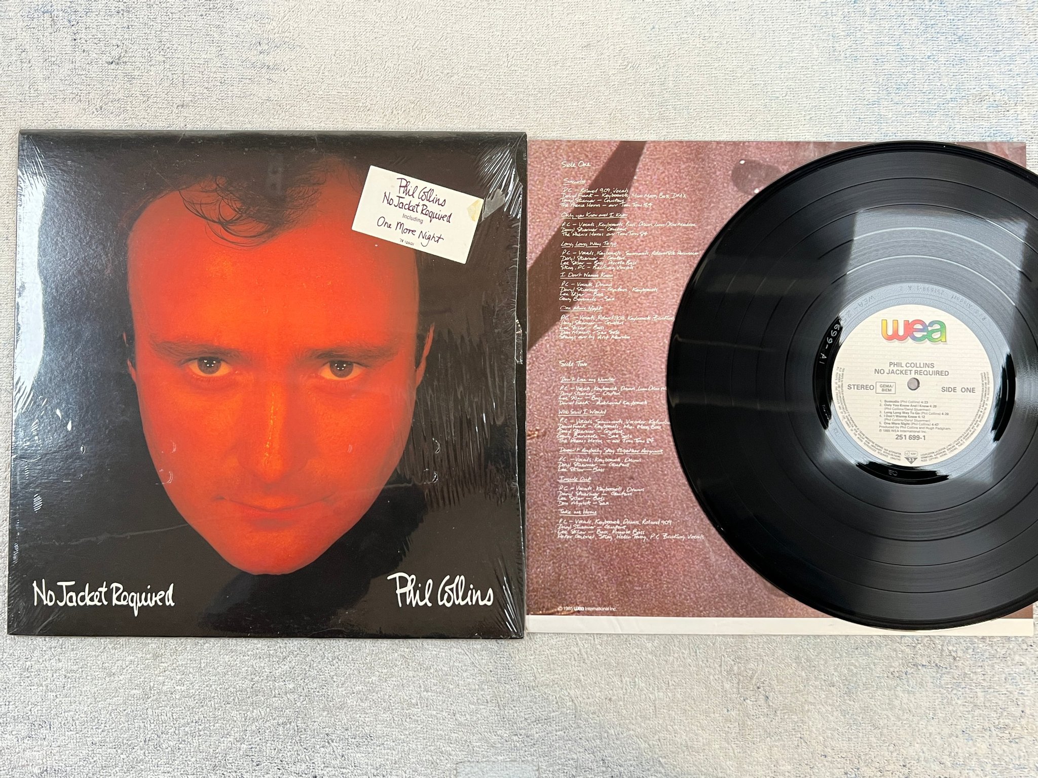 Omslagsbild för skivan PHIL COLLINS no jacket required LP -85 Ger/can ATLANTIC 251 699-1 / 78 12401