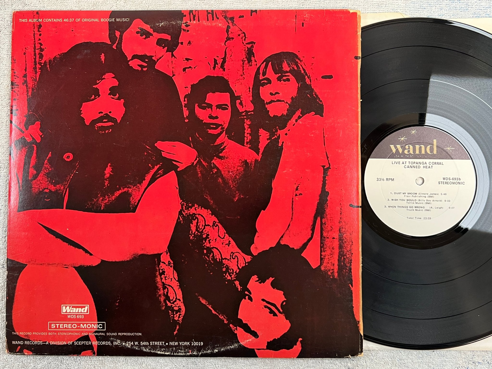 Omslagsbild för skivan canned heat Live At Topanga Corral LP -70 US WAND WDS 693 stereomonic