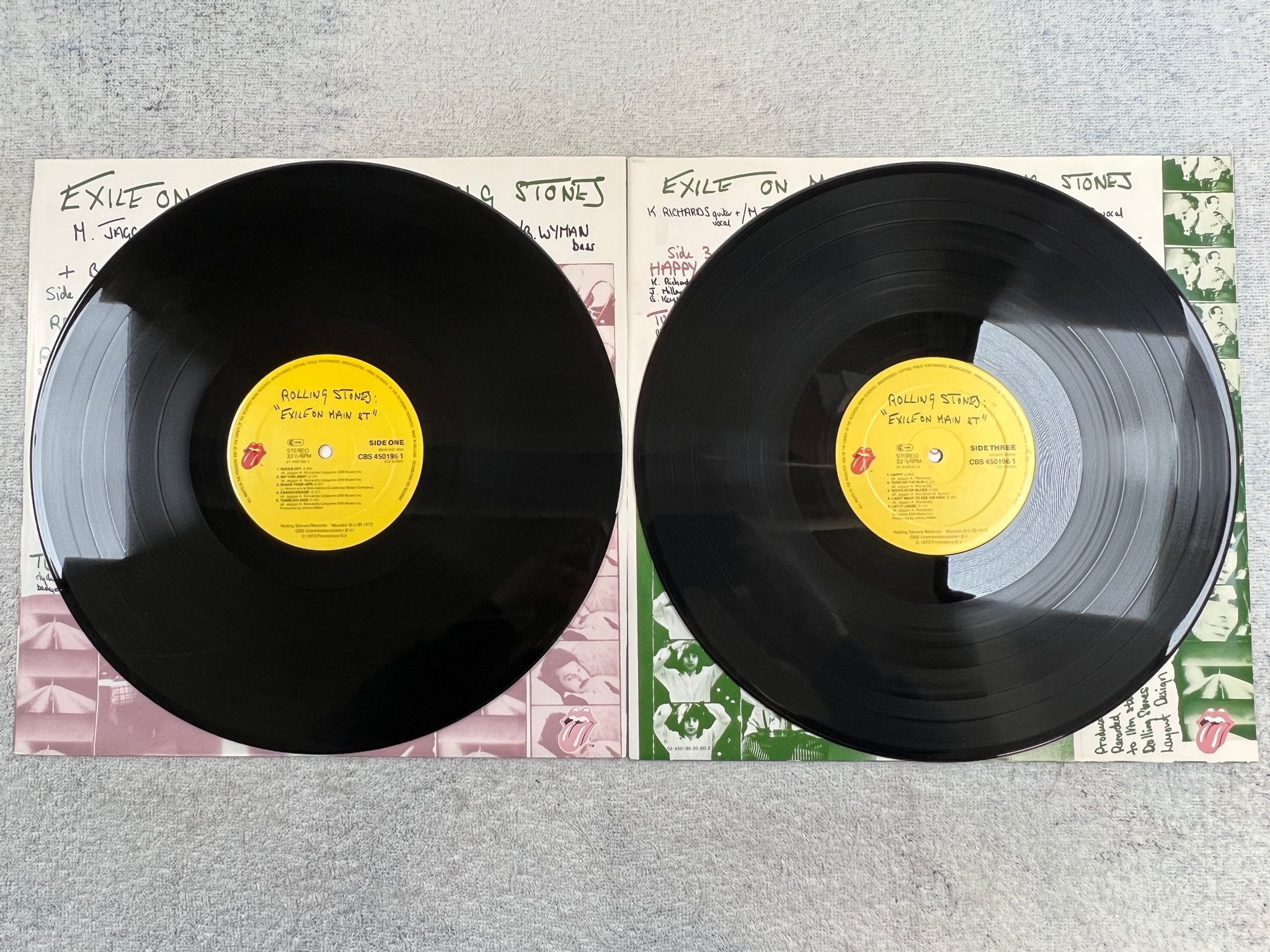 Omslagsbild för skivan ROLLING STONES exile on main st 2xLP -72 Hol CBS 4501961