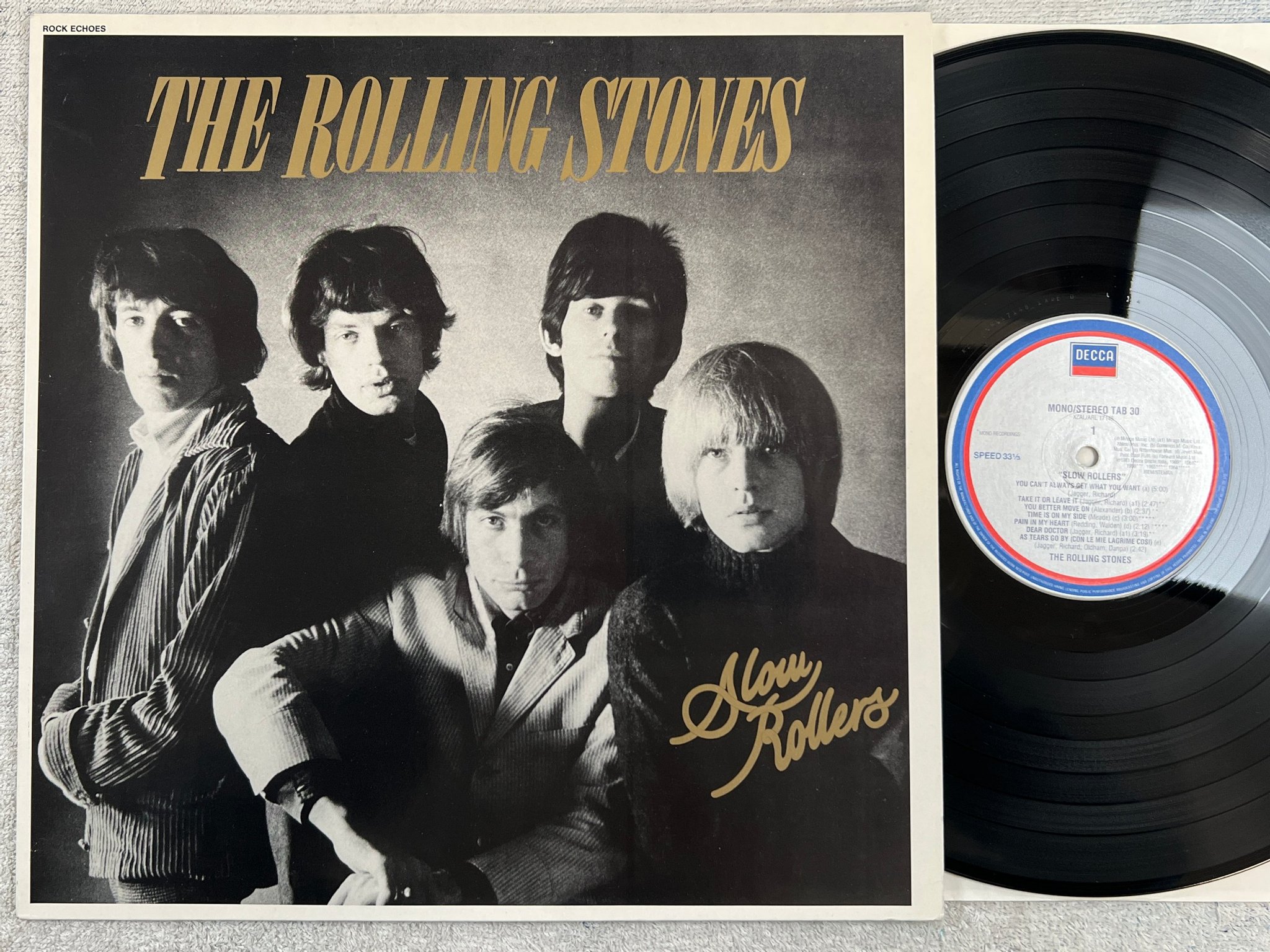 Omslagsbild för skivan ROLLING STONES slow rollers LP Hol DECCA TAB 30