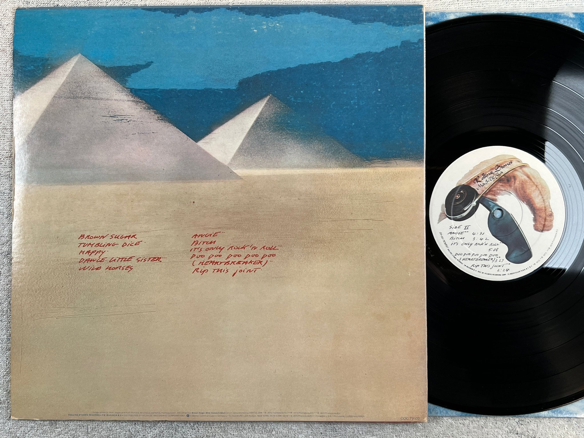 Omslagsbild för skivan ROLLING STONES made in the shade LP -77 COC 39107