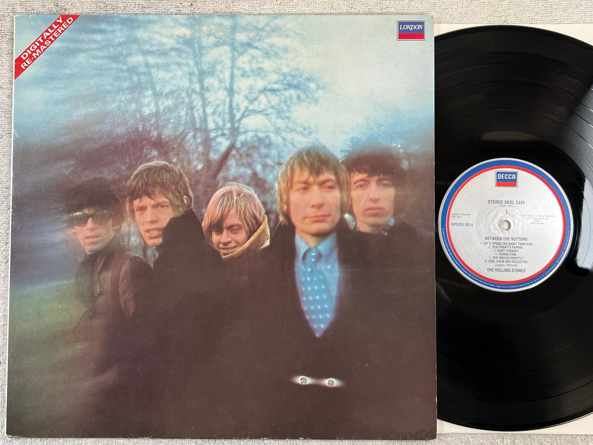 Omslagsbild för skivan ROLLING STONES between the buttons LP re DECCA SKOL 5339