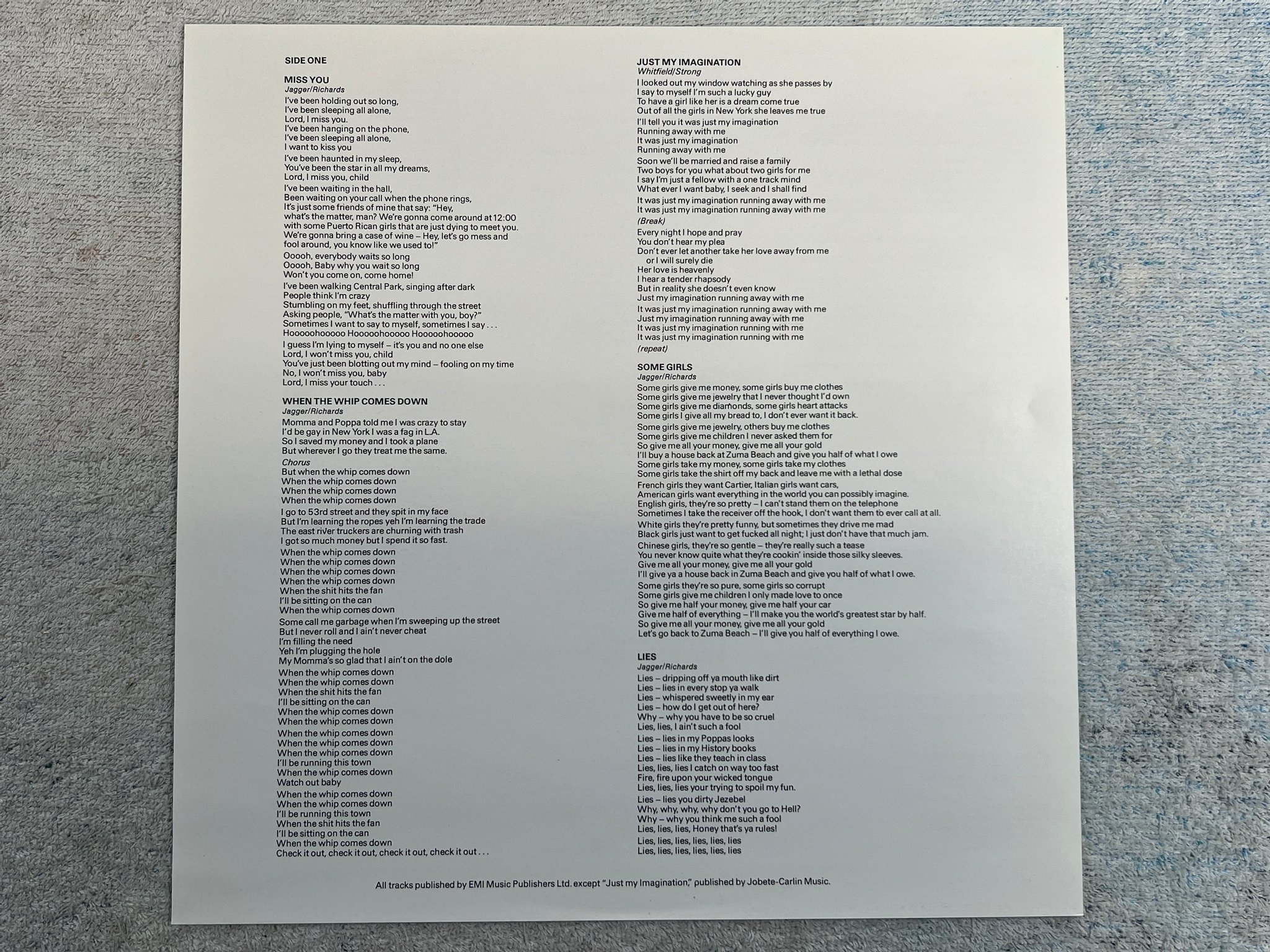 Omslagsbild för skivan ROLLING STONES some girls LP -78 ncb 7C 064-61016