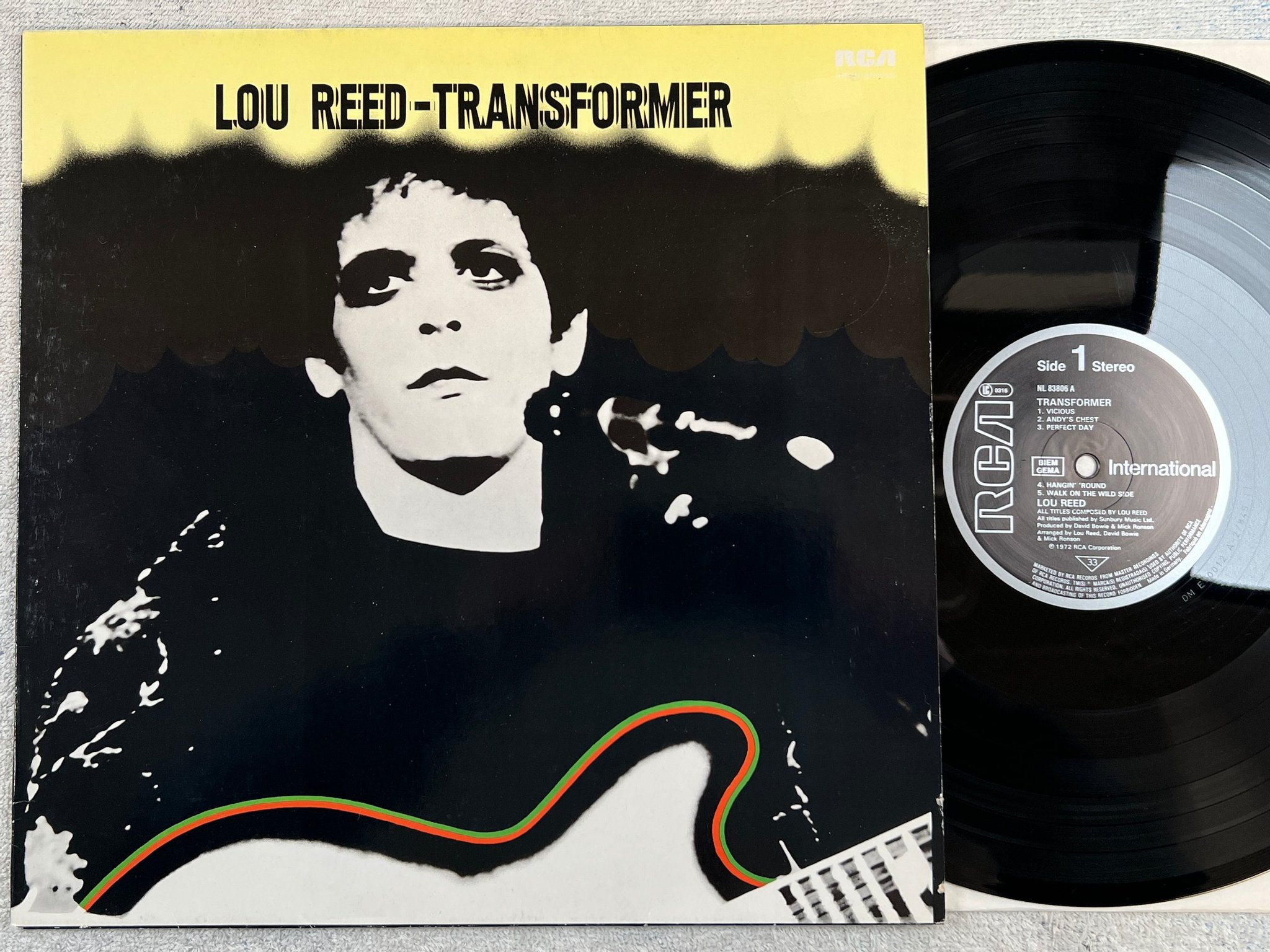 Omslagsbild för skivan LOU REED transformer LP Ger RCA NL 83806