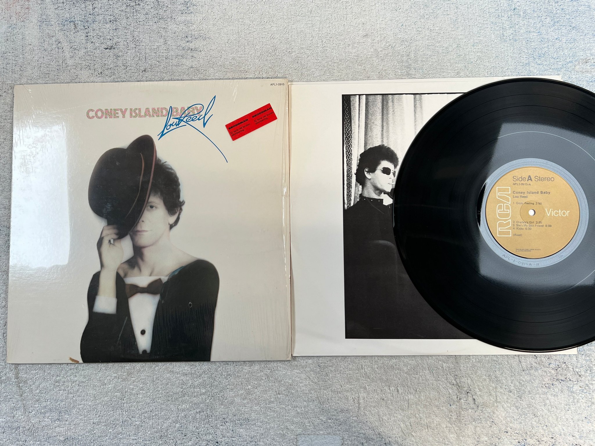 Omslagsbild för skivan LOU REED Coney Island baby LP -76 RCA APL1-0915