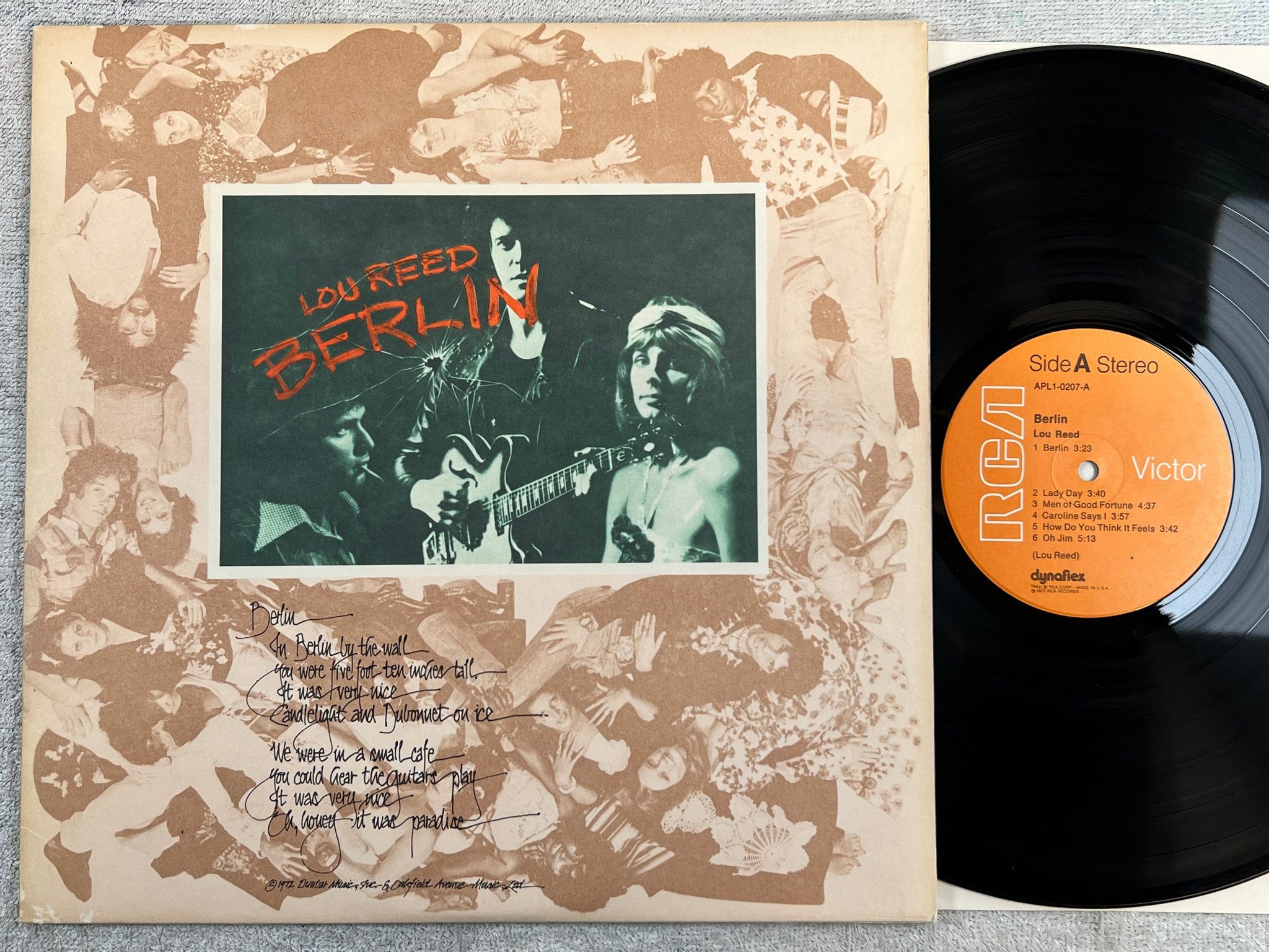 Omslagsbild för skivan LOU REED Berlin LP -73 US RCA APL1-0207