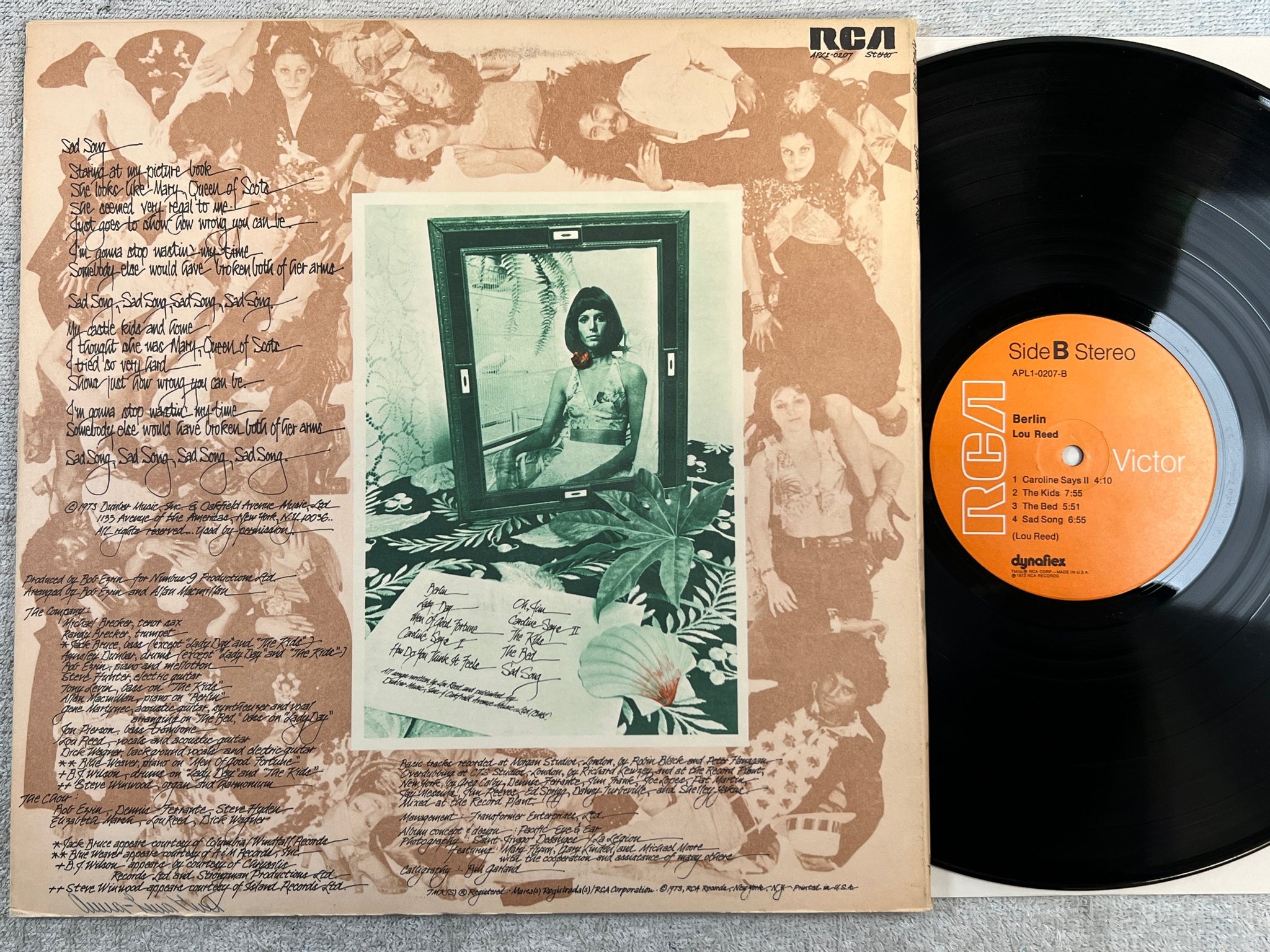 Omslagsbild för skivan LOU REED Berlin LP -73 US RCA APL1-0207