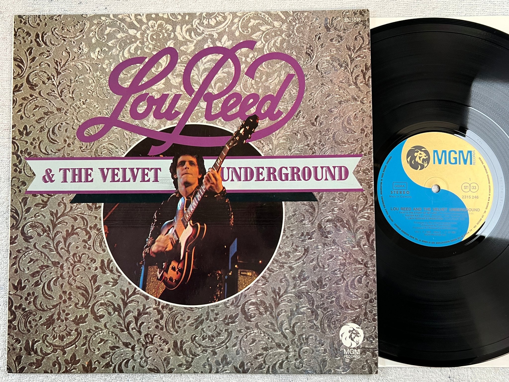 Omslagsbild för skivan LOU REED & THE VELVET UNDEREGROUND s/t LP Ger MGM 2315 246