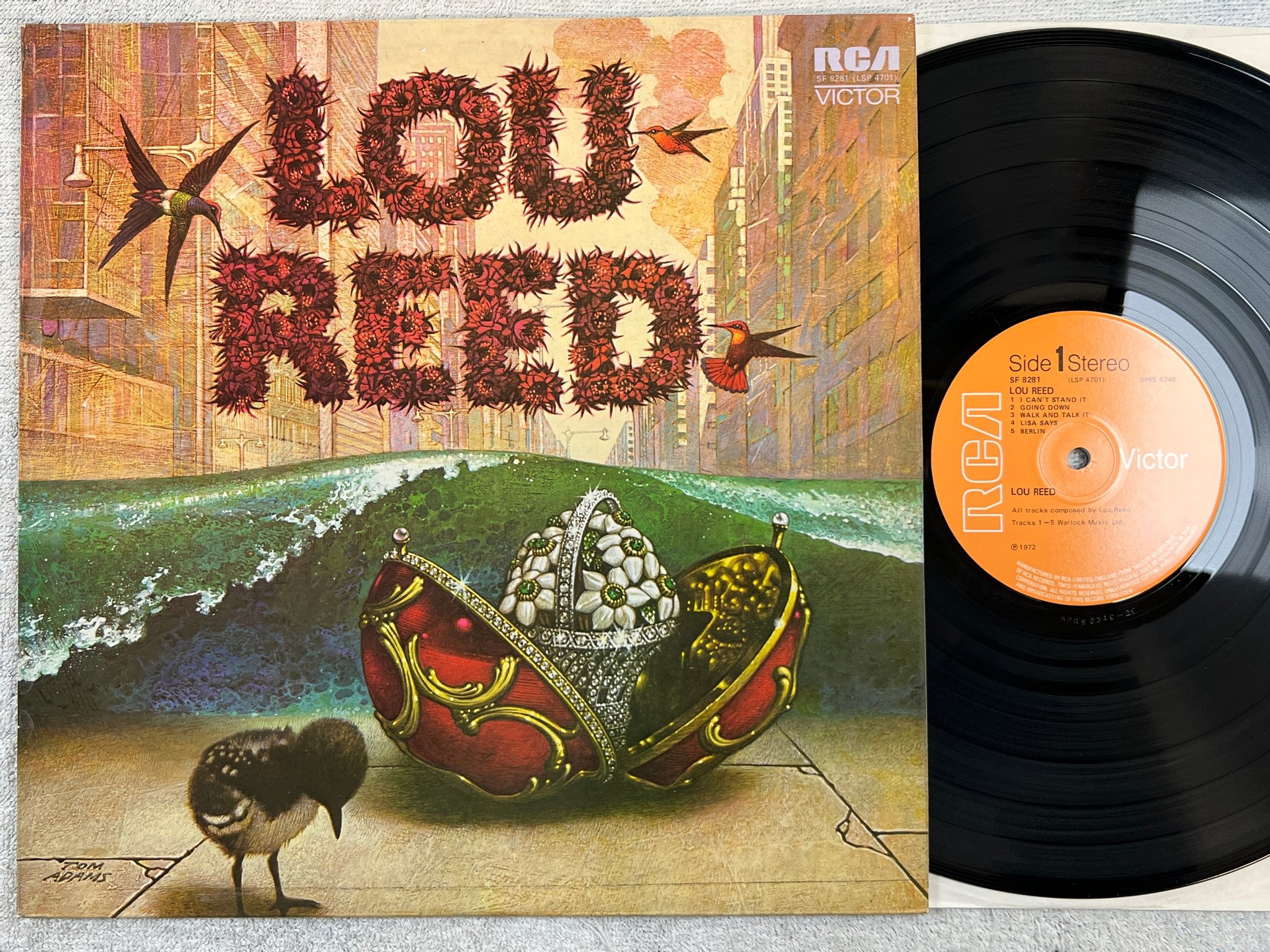 Omslagsbild för skivan LOU REED s/t LP -72 UK RCA SF 8281