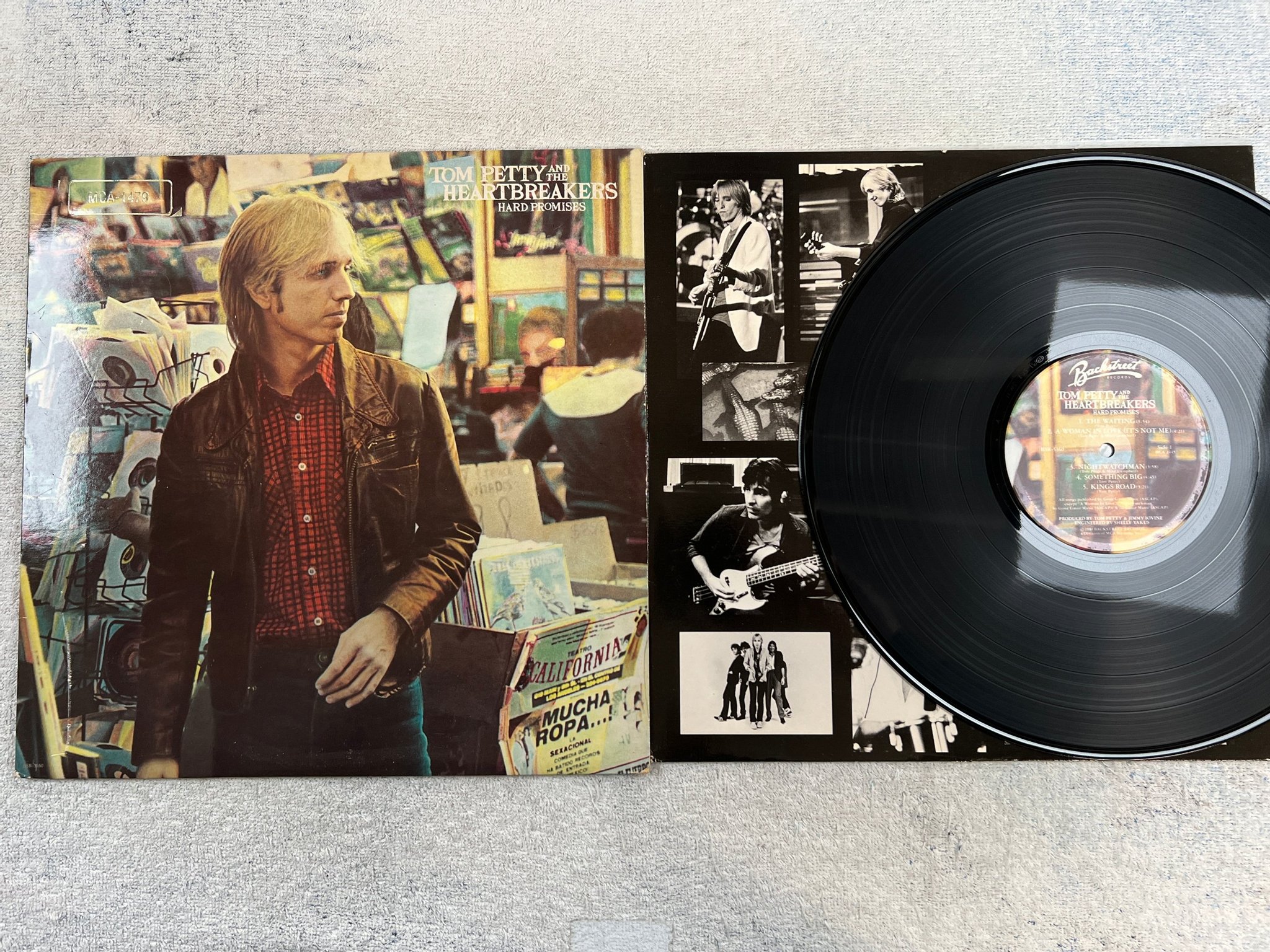 Omslagsbild för skivan TOM PETTY & THE HEARTBREAKERS hard promises LP -81 BACKSTREET BSR 5160