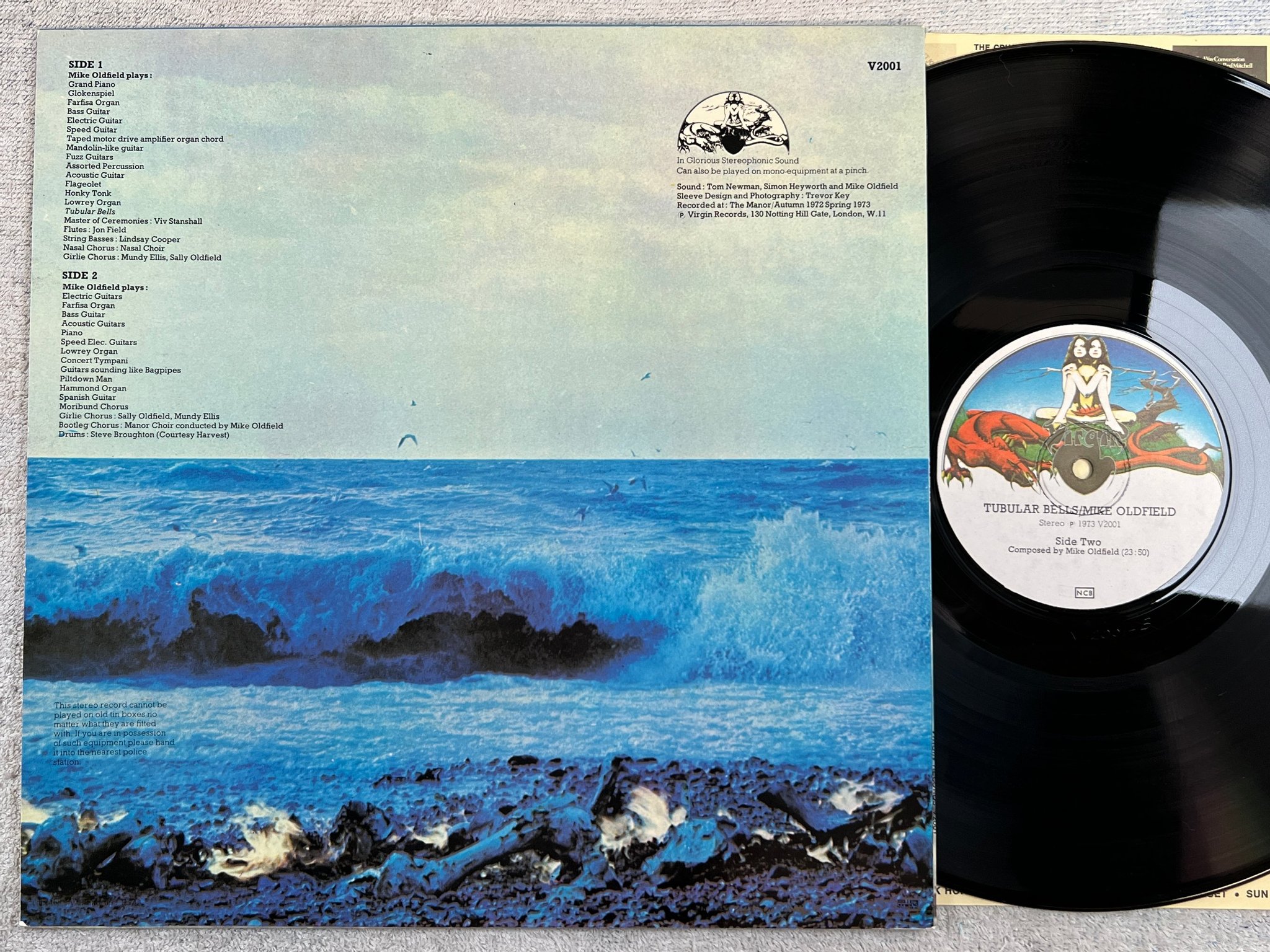 Omslagsbild för skivan MIKE OLDFIELD tubular bells LP -73 ncb VIRGIN V2001
