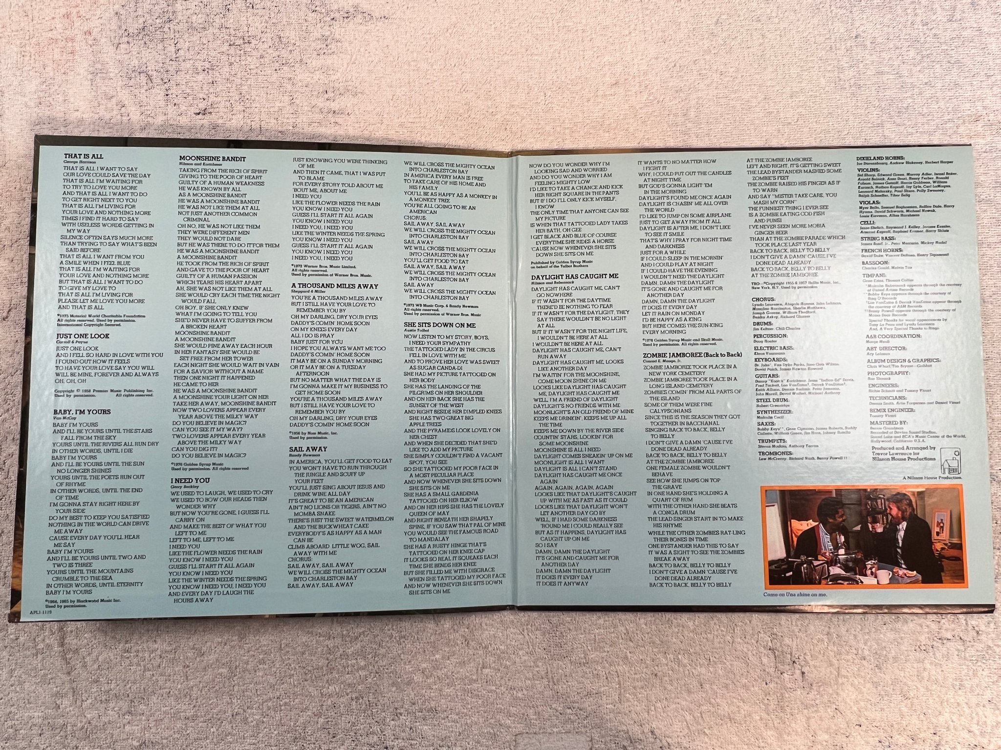 Omslagsbild för skivan NILSSON ...that's the way it is LP -76 US RCA APL1-1119