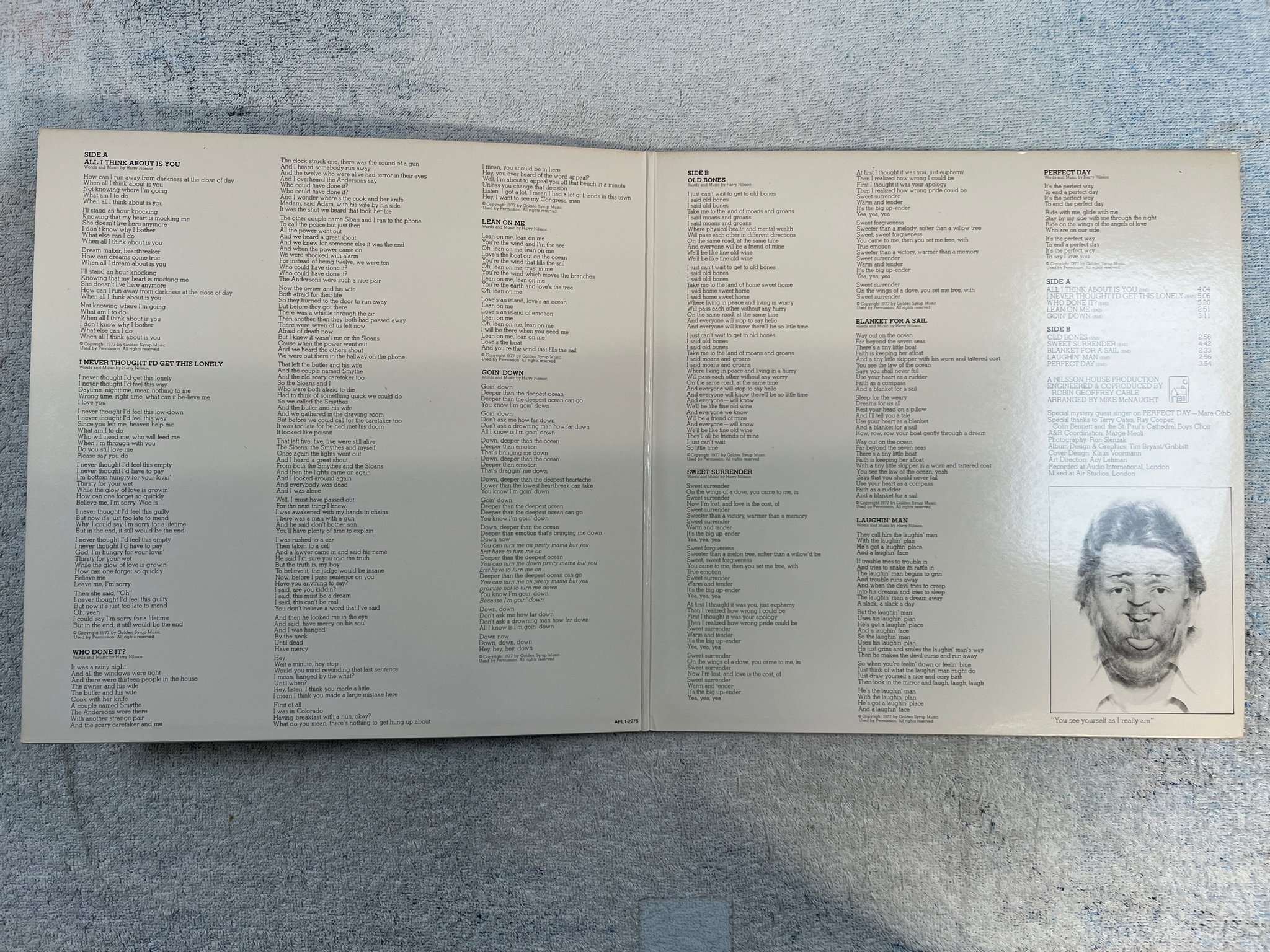 Omslagsbild för skivan NILSSON Knnillssonn LP -77 US RCA AFL1-2276