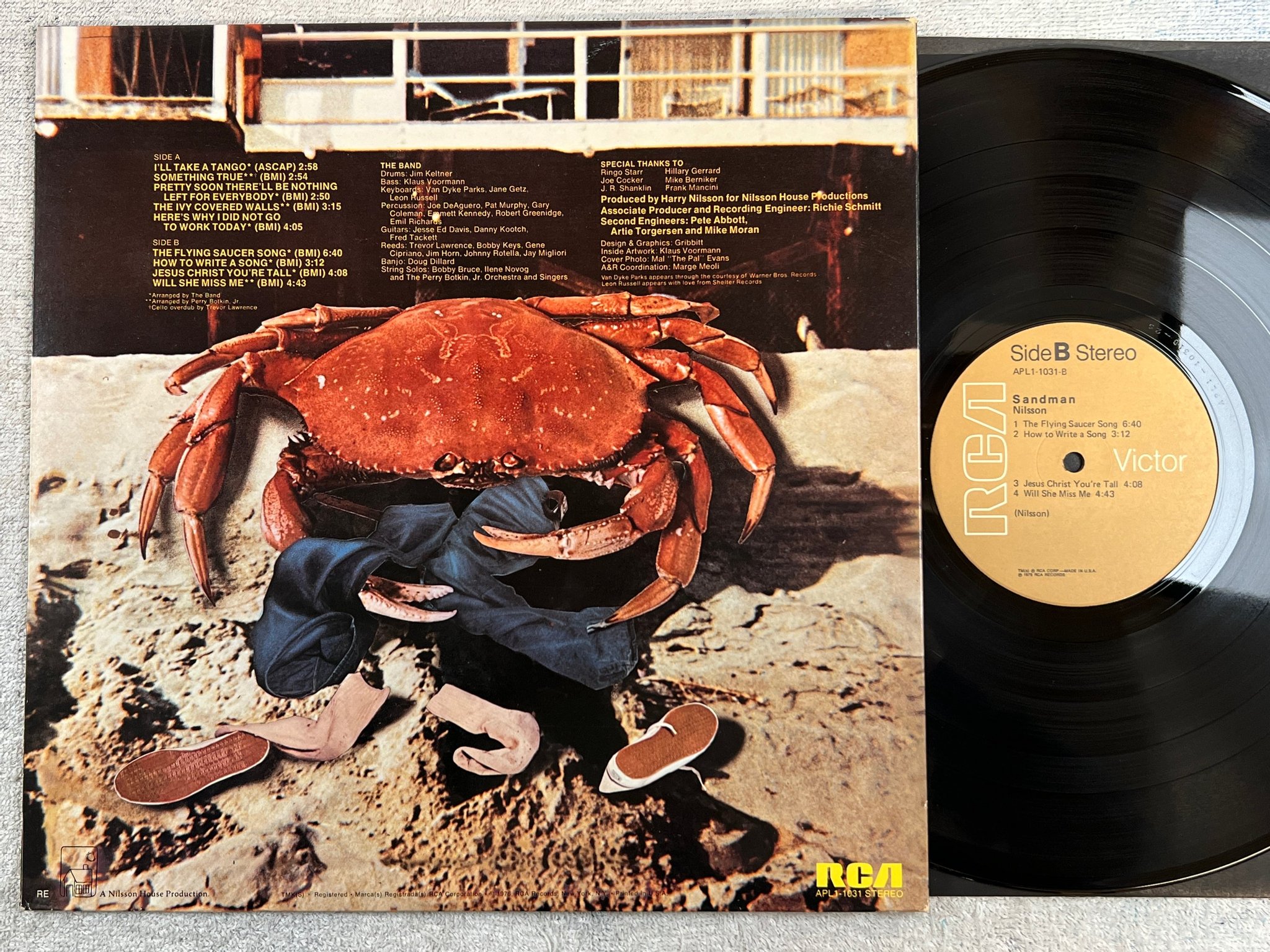 Omslagsbild för skivan NILSSON sandman LP -76 US RCA APL1-1031