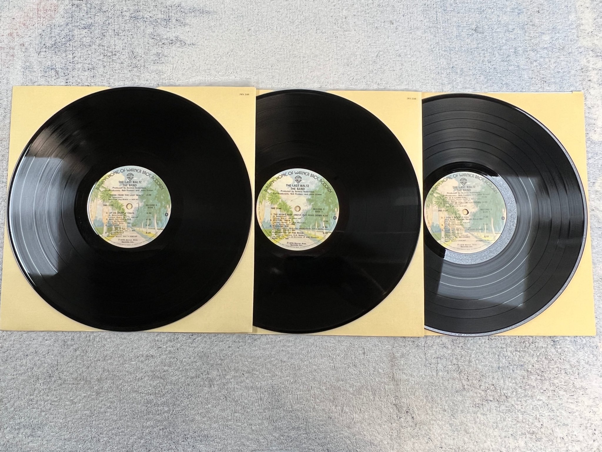 Omslagsbild för skivan THE BAND the last waltz 3xLP -78 US WARNER 3WS 3146