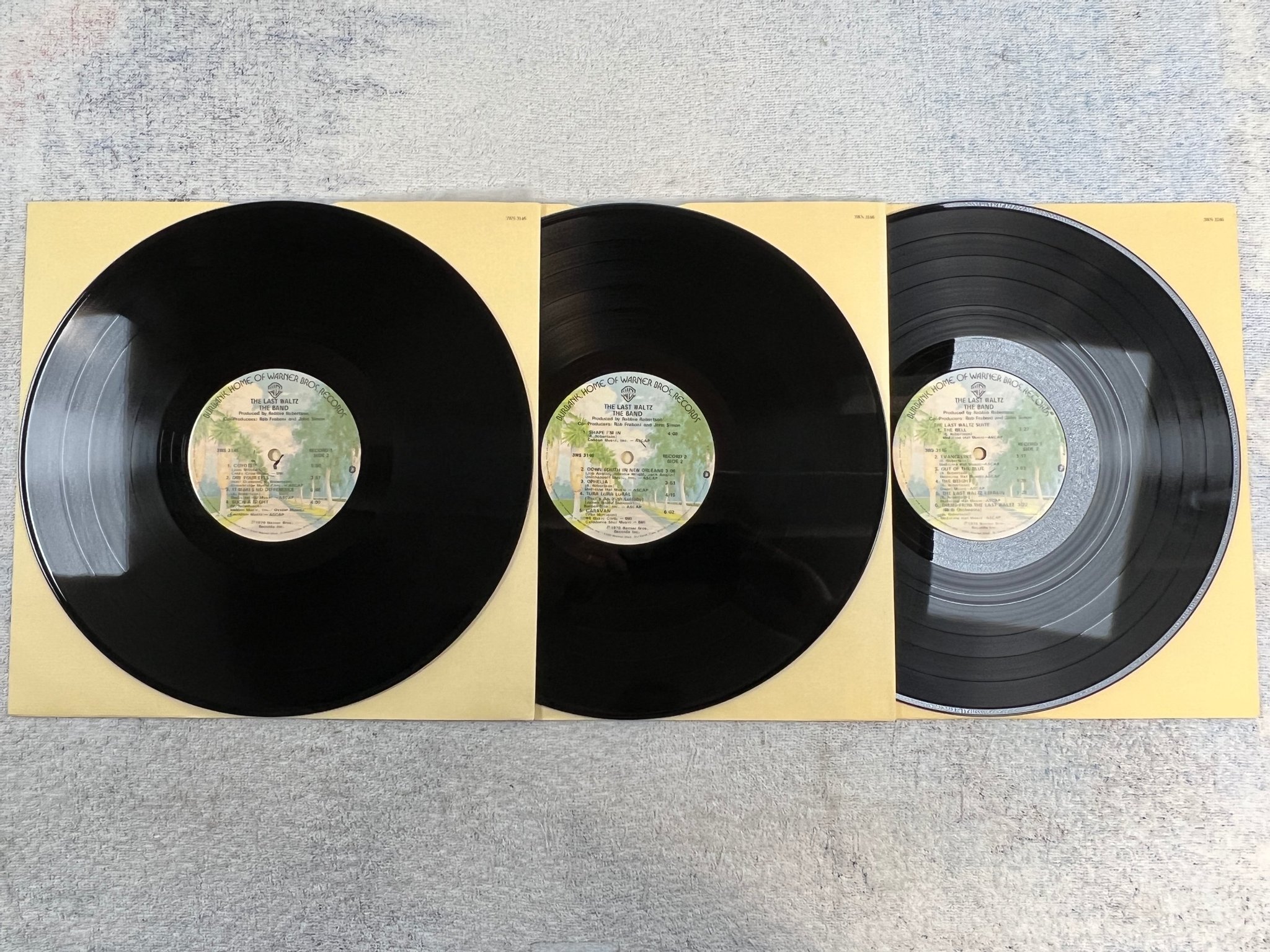 Omslagsbild för skivan THE BAND the last waltz 3xLP -78 US WARNER 3WS 3146