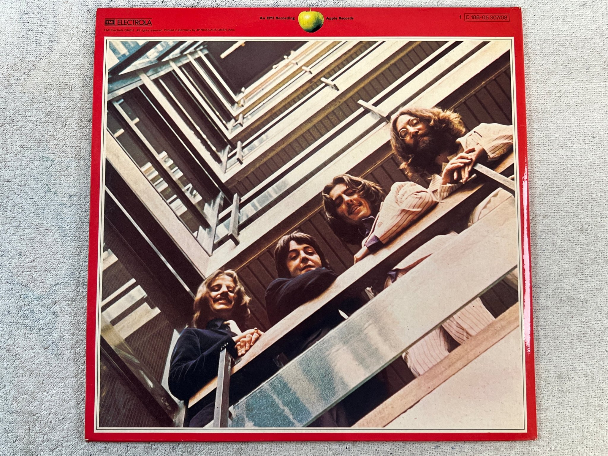 Omslagsbild för skivan THE BEATLES 1962-1966 2xLP Ger APPLE 1C 188-05308