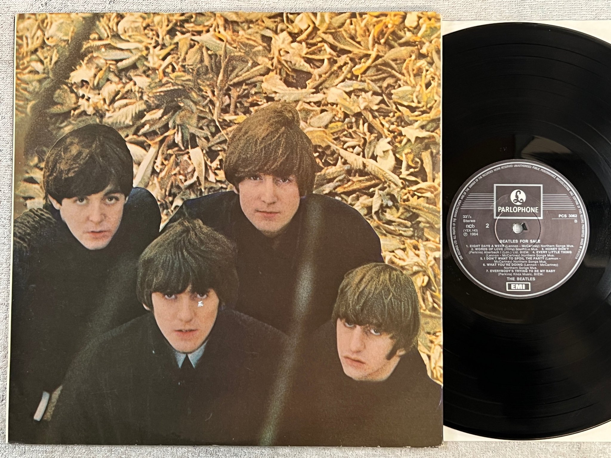 Omslagsbild för skivan THE BEATLES for sale LP re Swe PARLOPHONE / EMI PCS 3062