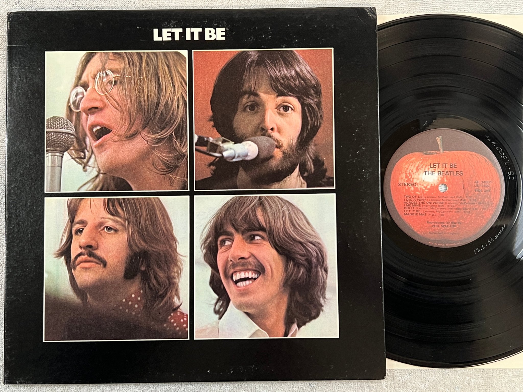Omslagsbild för skivan THE BEATLES let it be LP US APPLE AR 34001