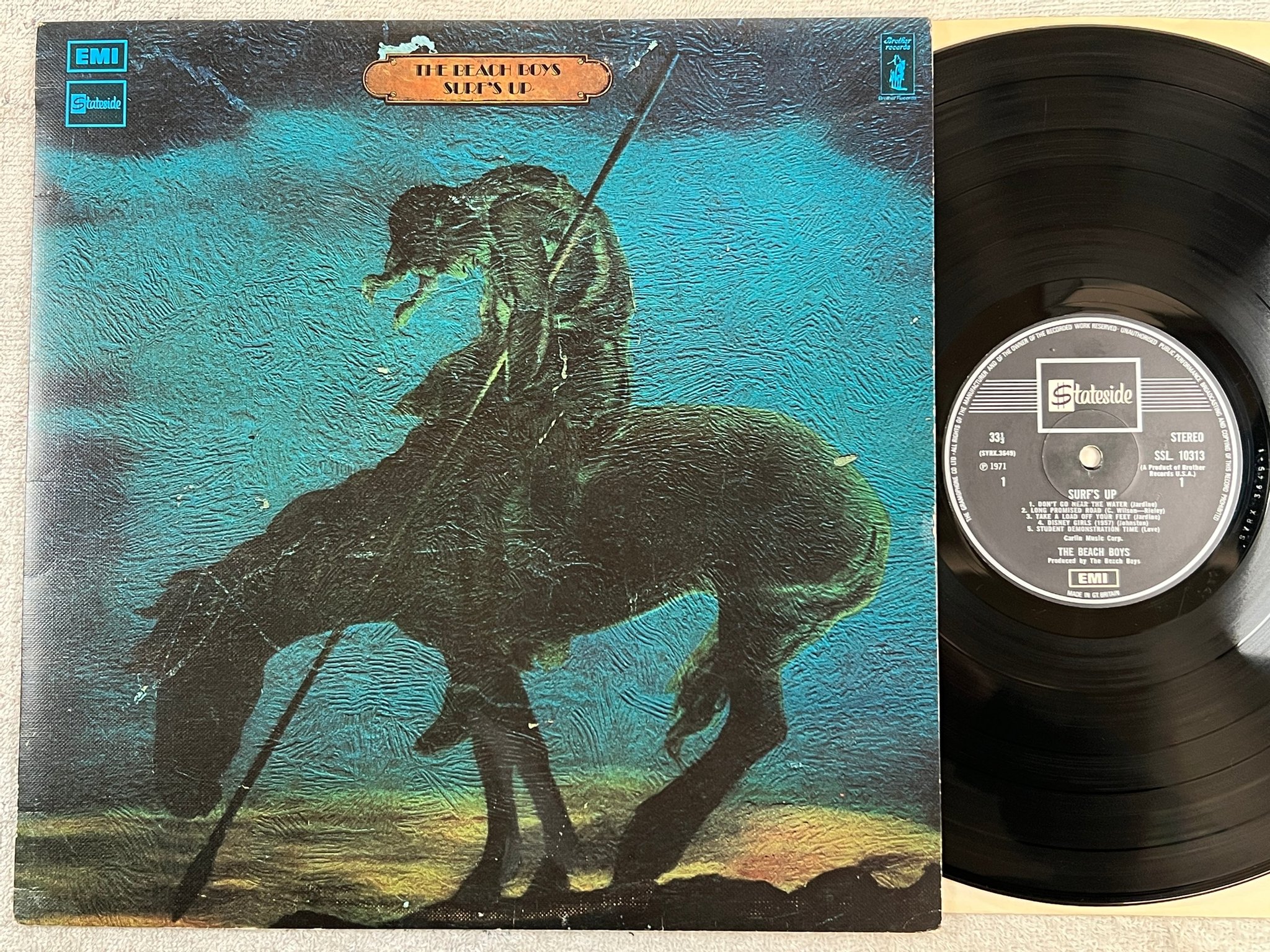 Omslagsbild för skivan THE BEACH BOYS  surf's up LP -71 UK STATESIDE SSL 10313