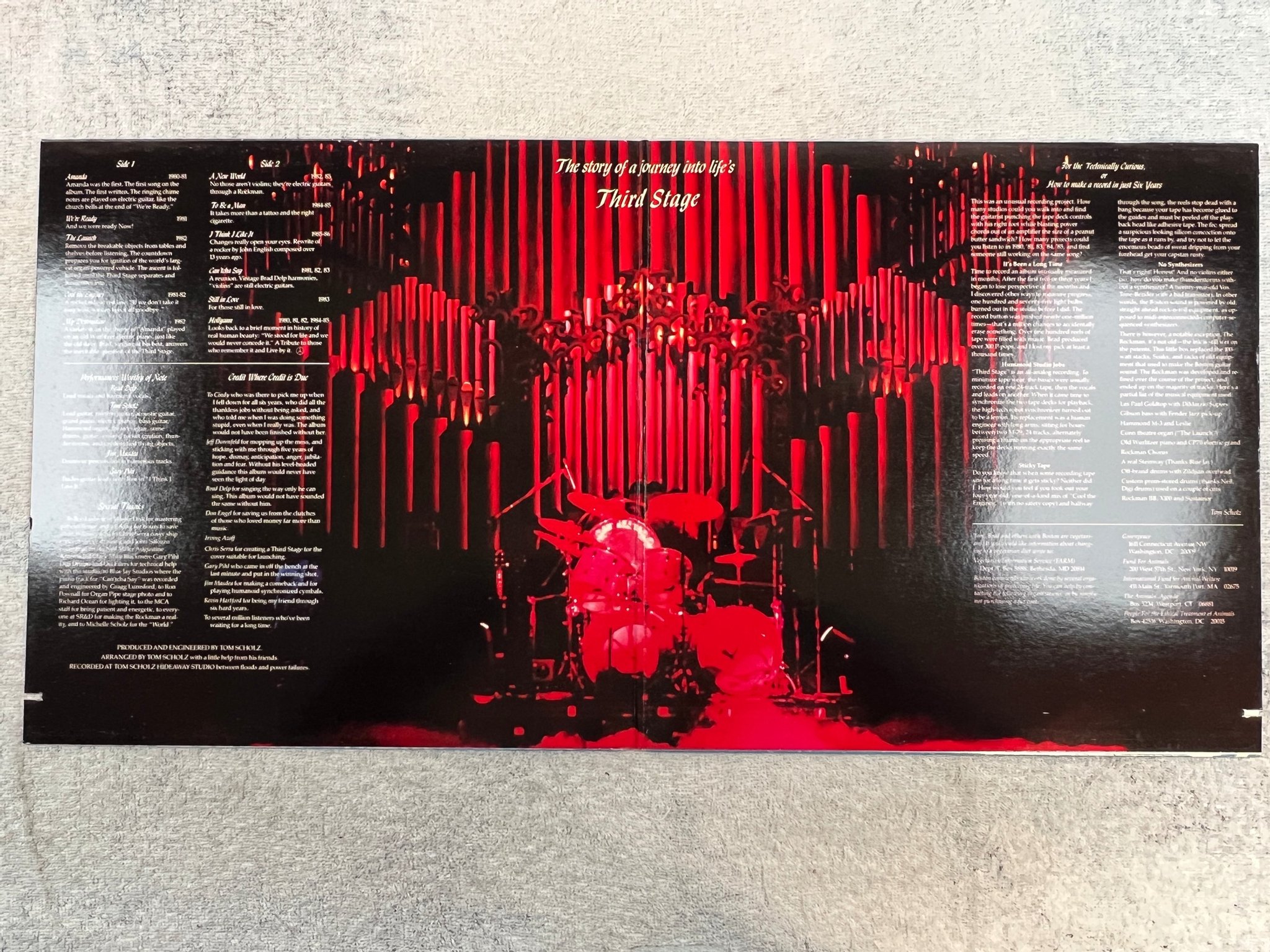 Omslagsbild för skivan BOSTON third stage LP -86 US MCA 6188 