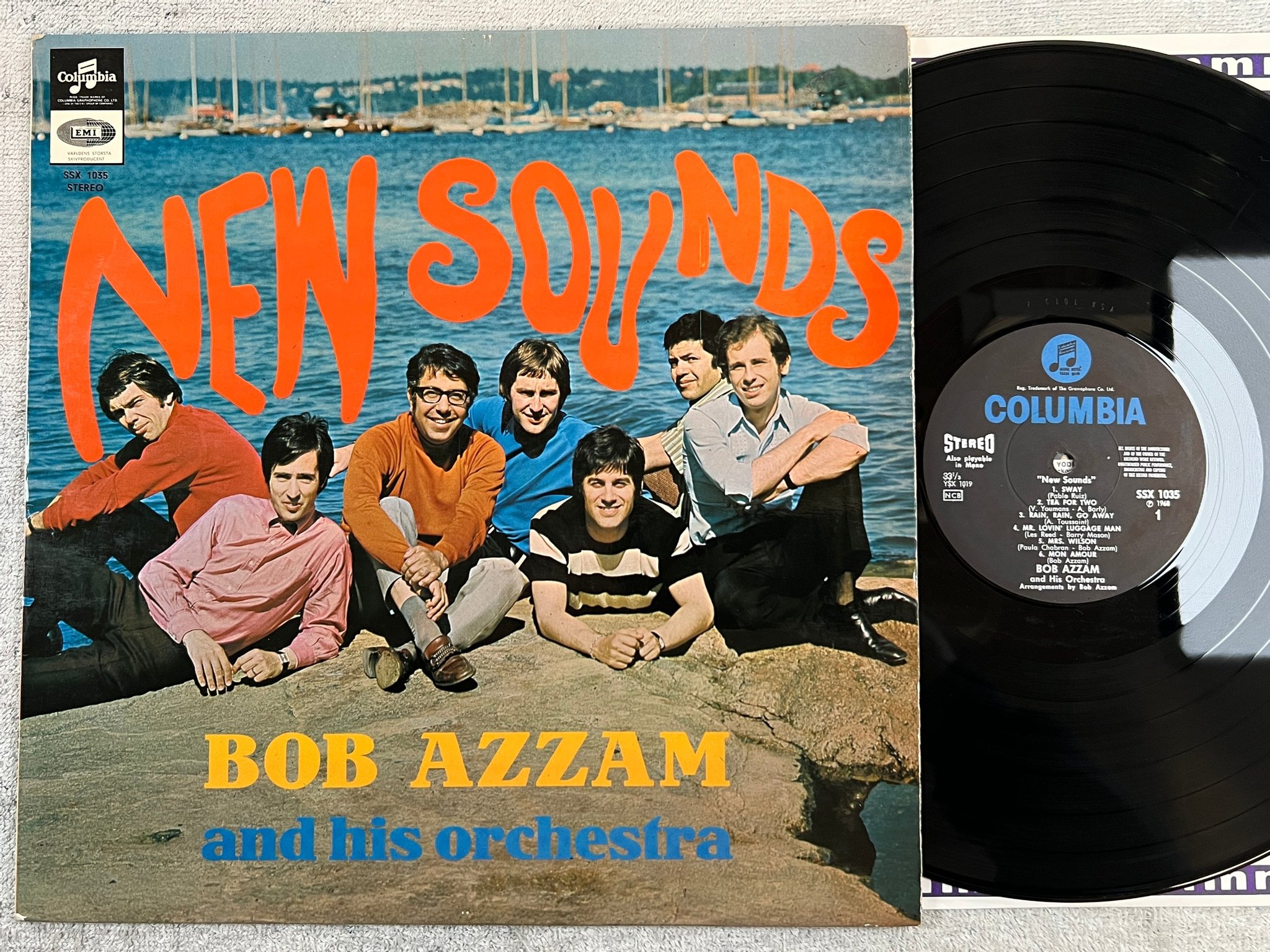 Omslagsbild för skivan BOB AZZAM new sounds LP -68 Swe COLUMBIA SSX 1035 latin, rare groove ! ! 