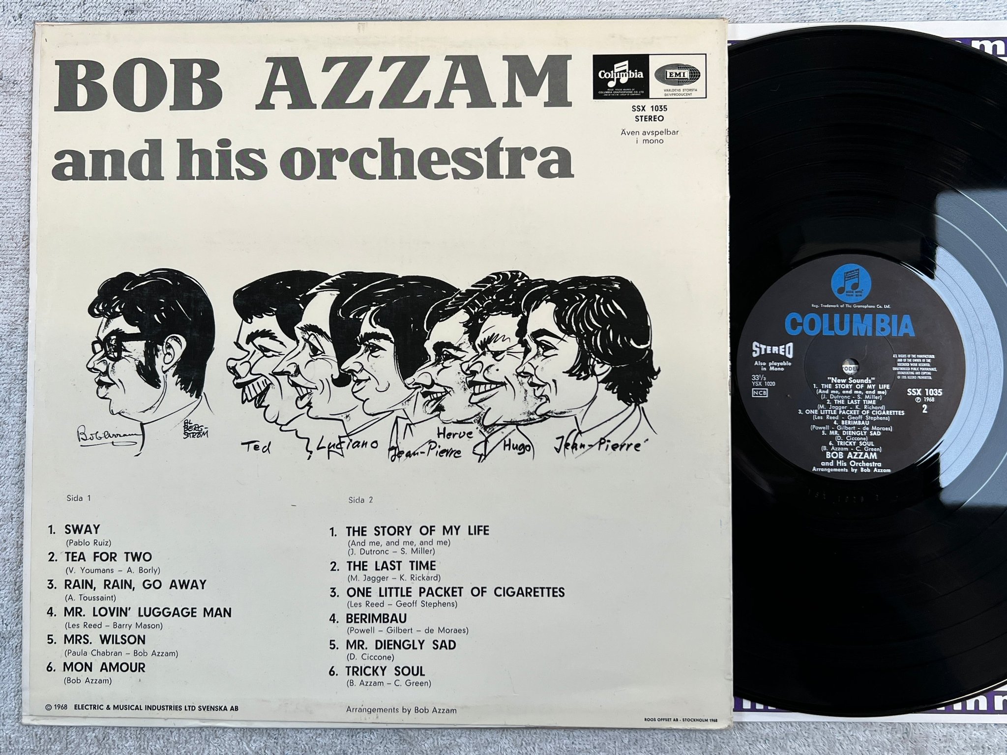 Omslagsbild för skivan BOB AZZAM new sounds LP -68 Swe COLUMBIA SSX 1035 latin, rare groove ! ! 