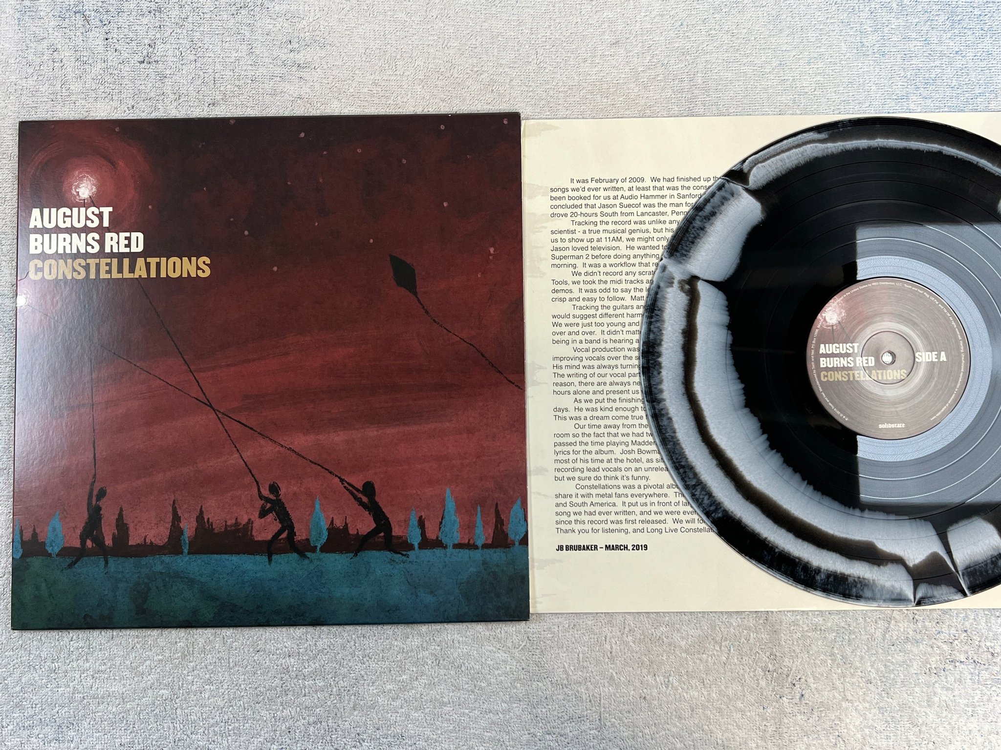 Omslagsbild för skivan AUGUST BURNS RED Constellations LP 2019 US SOLID STATE ltd black/white marbled 