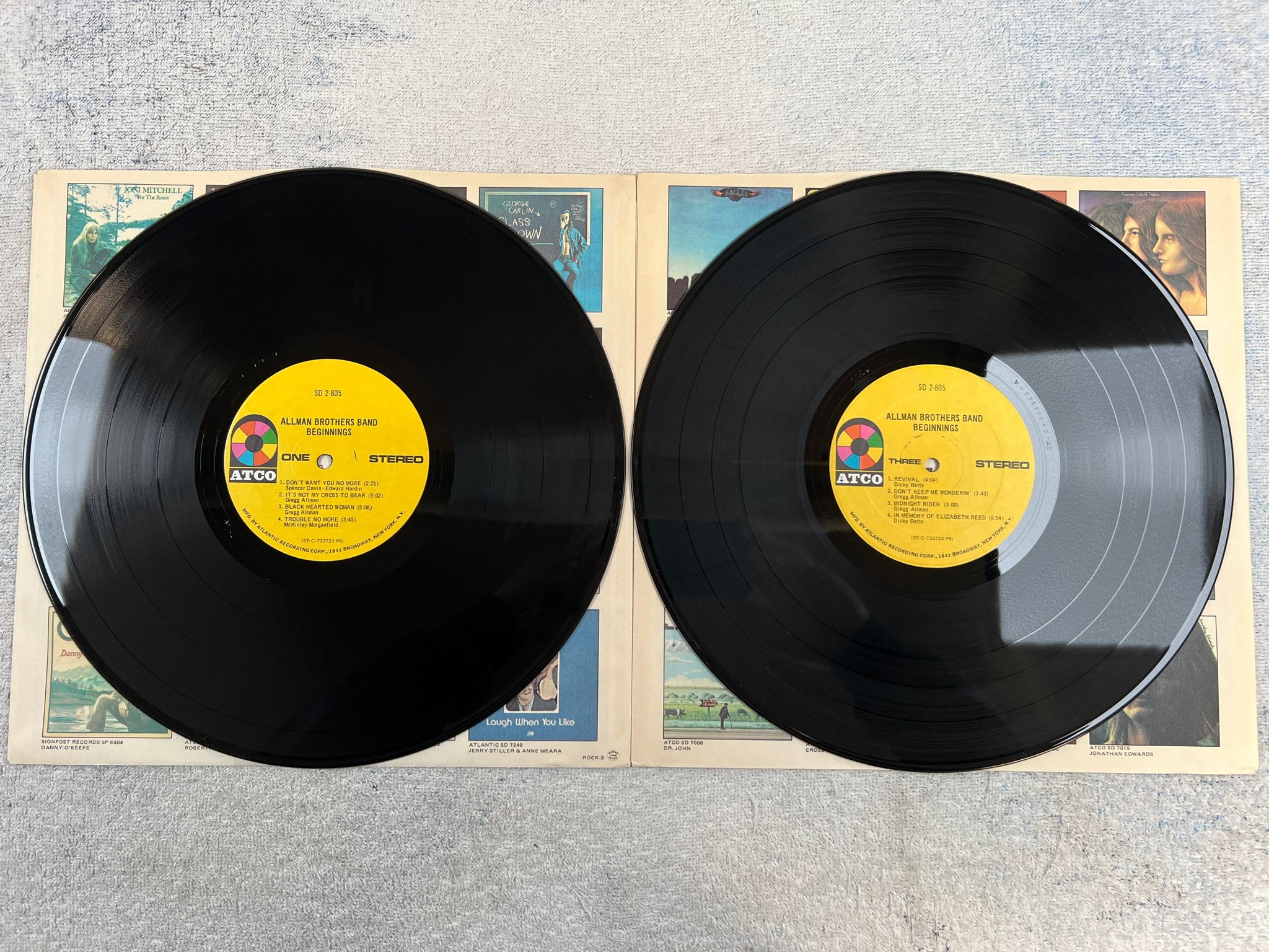 Omslagsbild för skivan ALLMAN BROTHERS BAND beginnings LP US ATCO SD 2-805