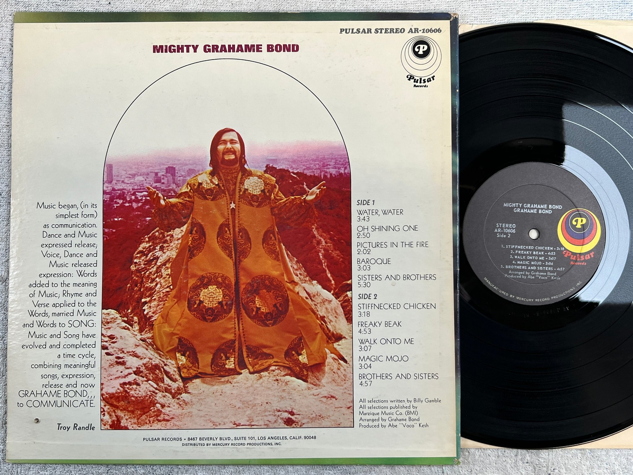 Omslagsbild för skivan GRAHAME BOND mighty grahame bond LP -69 US PULSAR AR 10606 blues rock