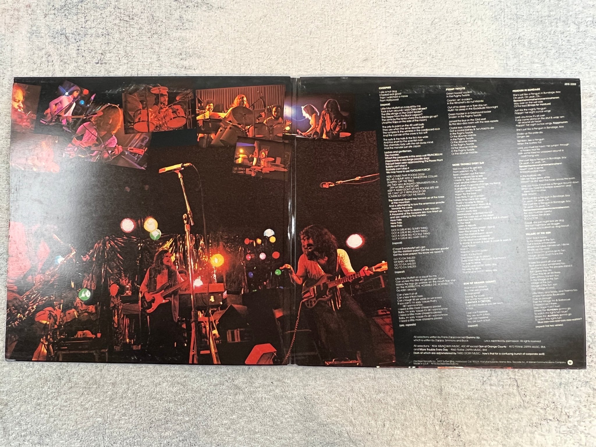 Omslagsbild för skivan ZAPPA/MOTHERS Roxy & elsewhere 2xLP -74 ncb DISCREET 2DS 2202