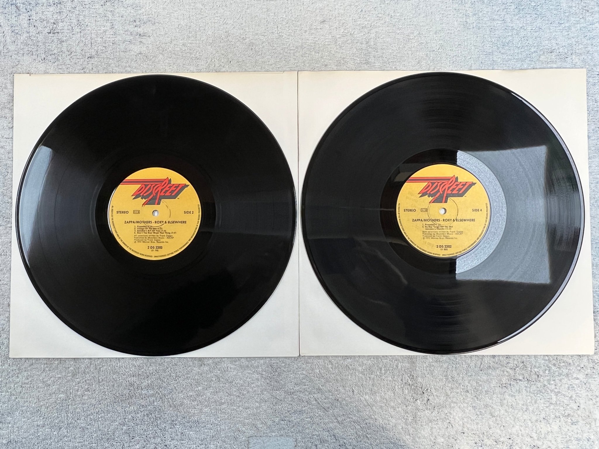 Omslagsbild för skivan ZAPPA/MOTHERS Roxy & elsewhere 2xLP -74 ncb DISCREET 2DS 2202