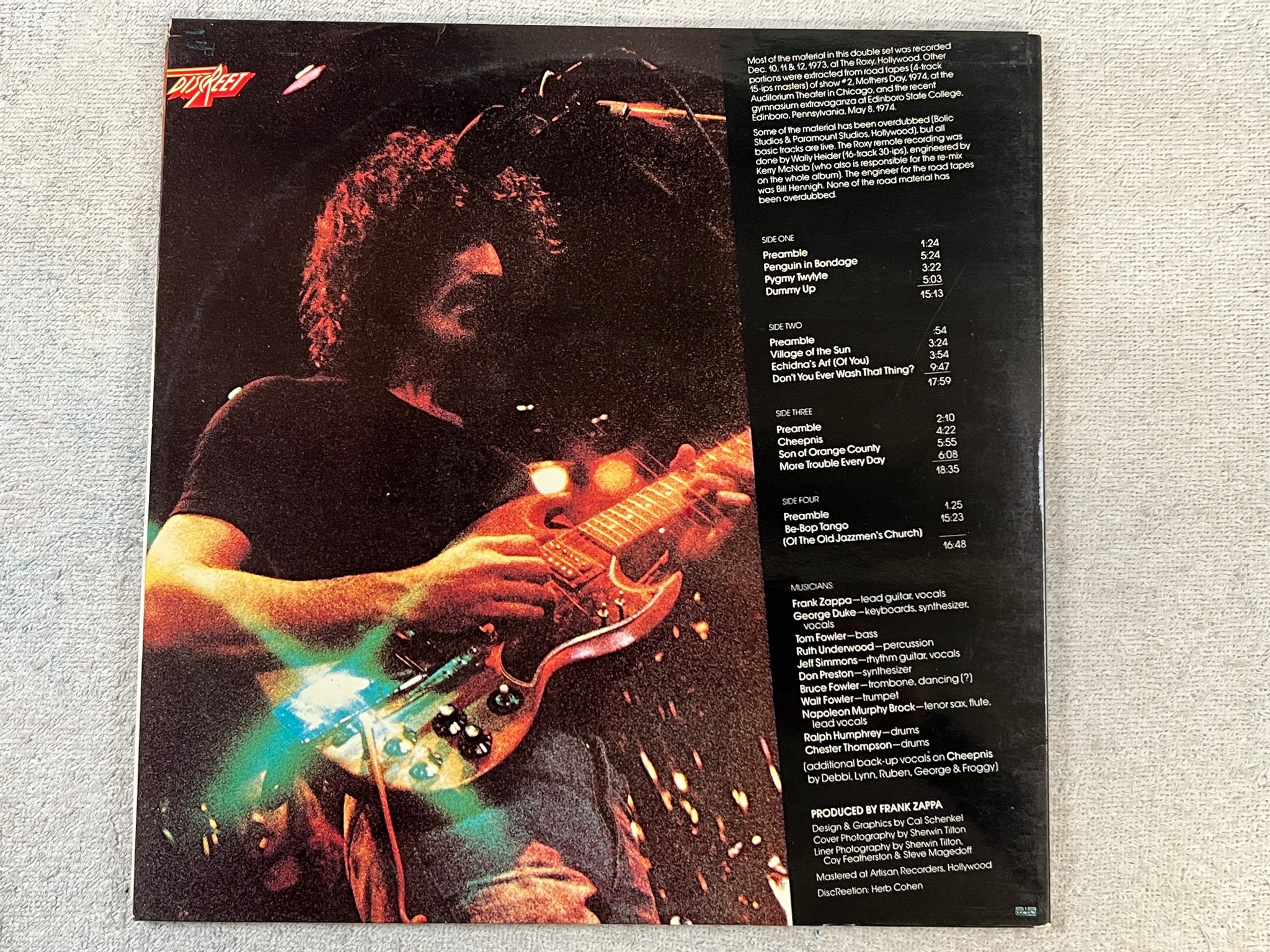 Omslagsbild för skivan ZAPPA/MOTHERS Roxy & elsewhere 2xLP -74 ncb DISCREET 2DS 2202