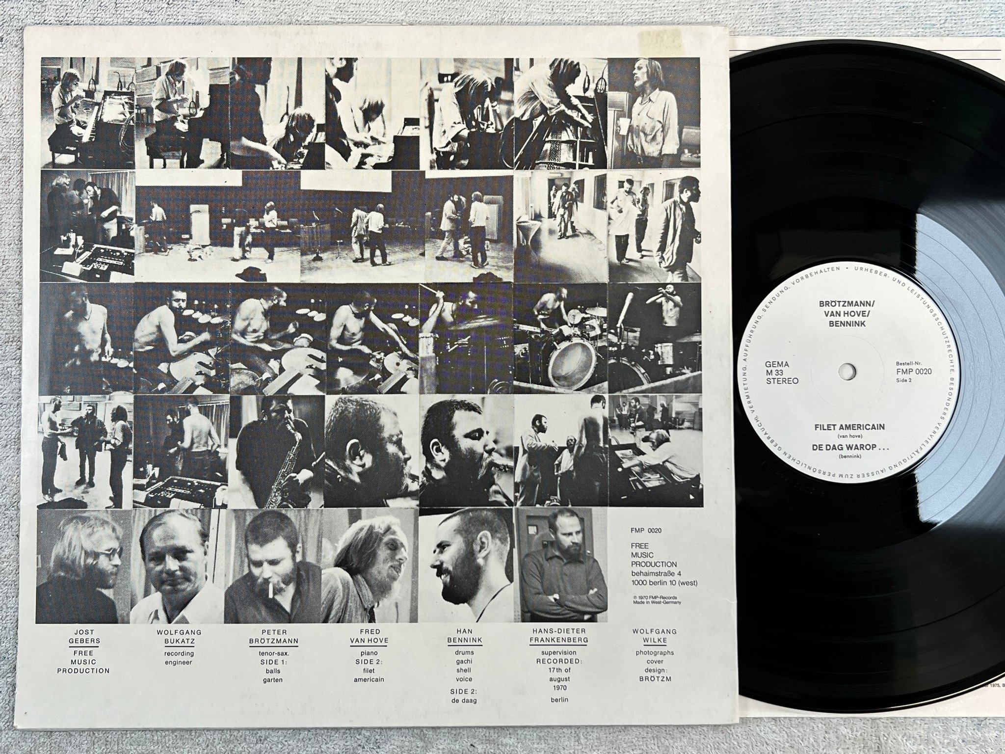 Omslagsbild för skivan BRÖTZMANN / VAN HOVE / BENNINK balls LP -70 Ger FMP 0020 free jazz 