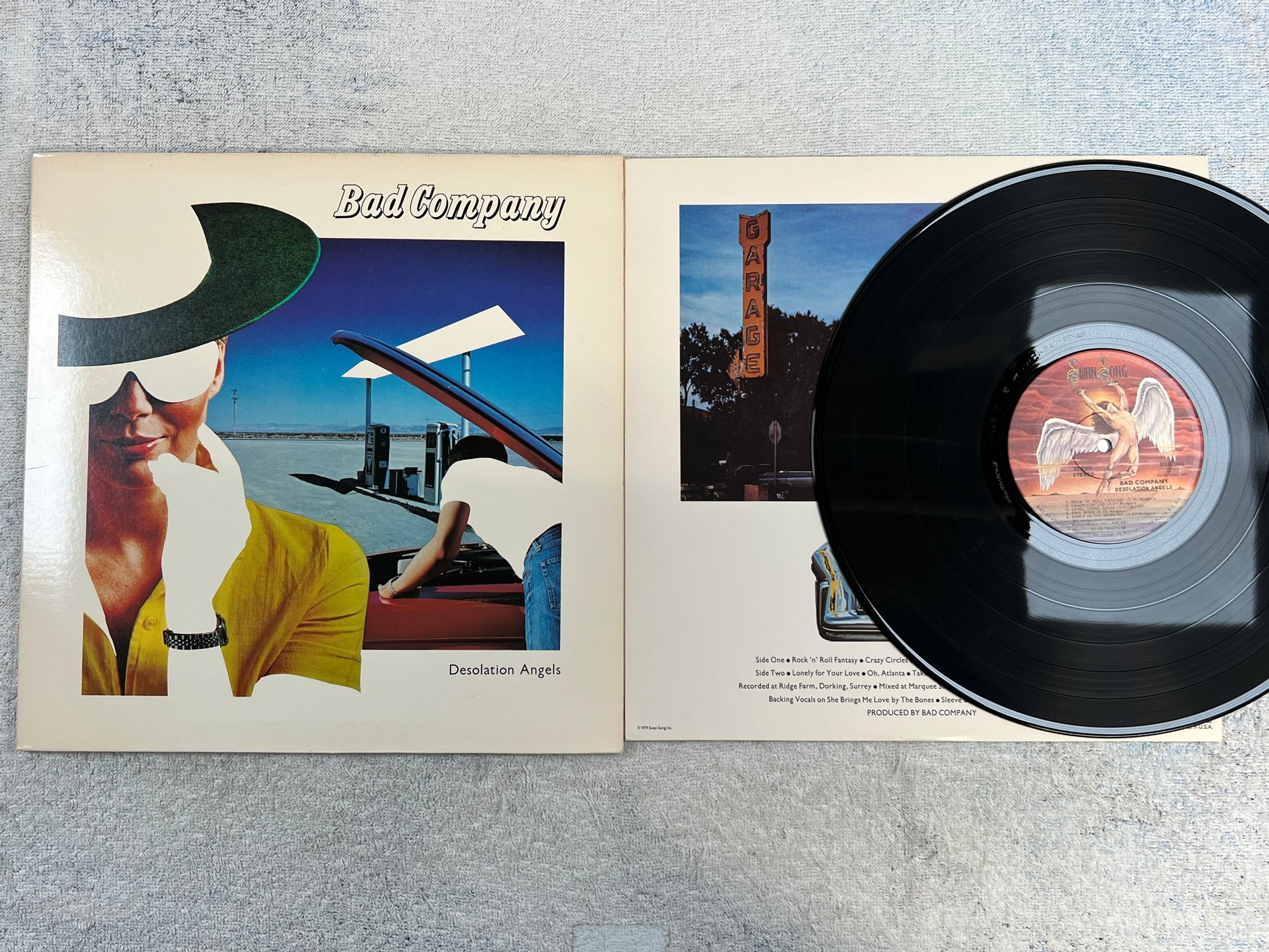 Omslagsbild för skivan BAD COMPANY desolation angels LP -79 US SWAN SONG SS 8506